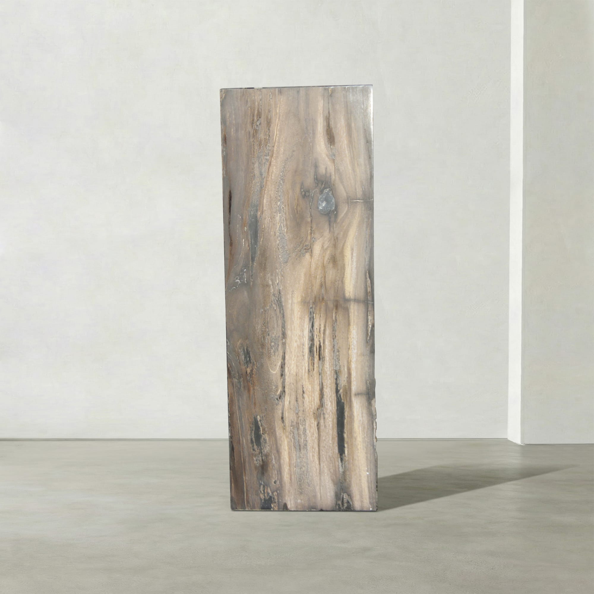 Kalifano Petrified Wood Natural Petrified Wood Hollow Square Pedestal from Indonesia - 39" / 177 lbs PWP8000.065