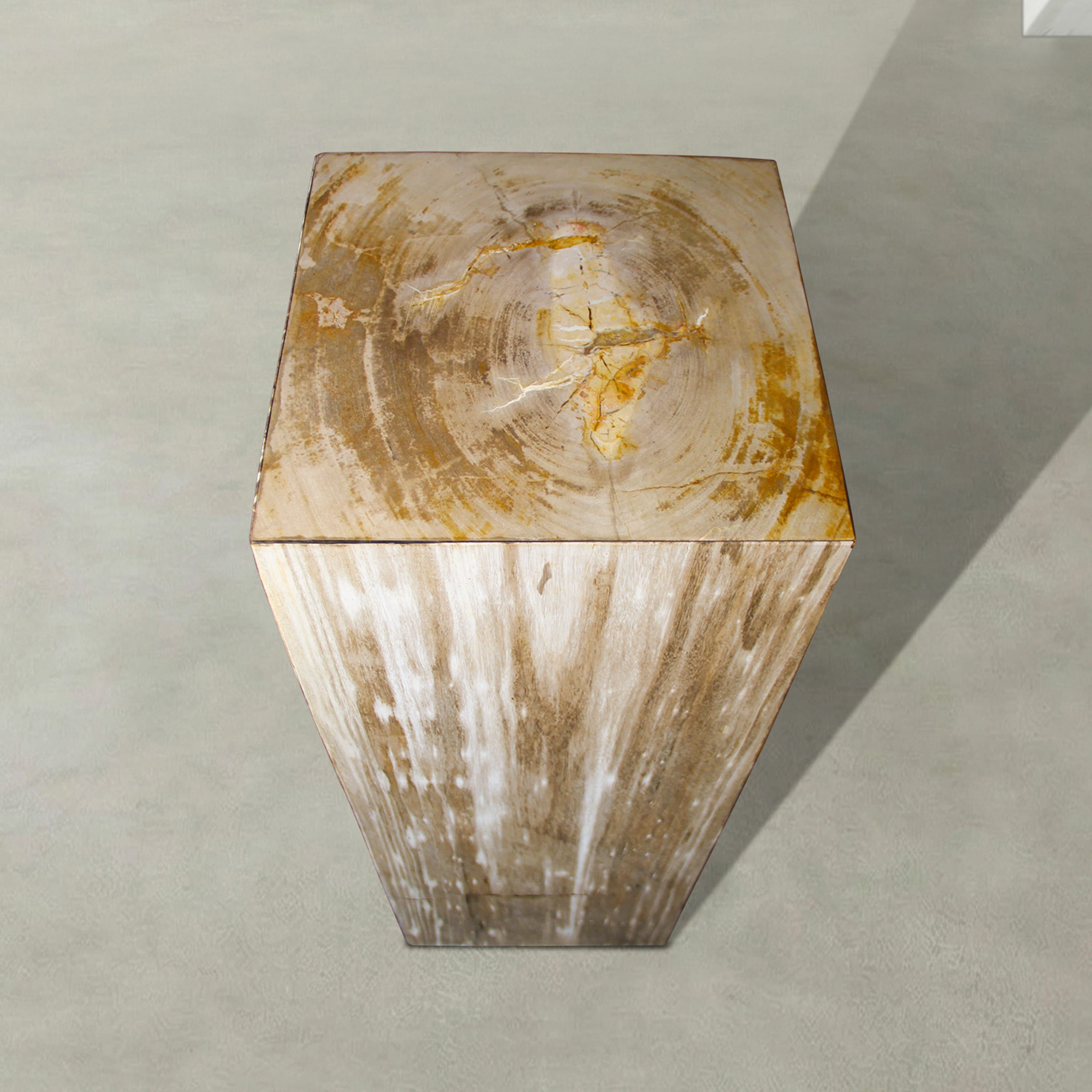 Kalifano Petrified Wood Natural Petrified Wood Hollow Square Pedestal from Indonesia - 39" / 179 lbs PWP8000.045