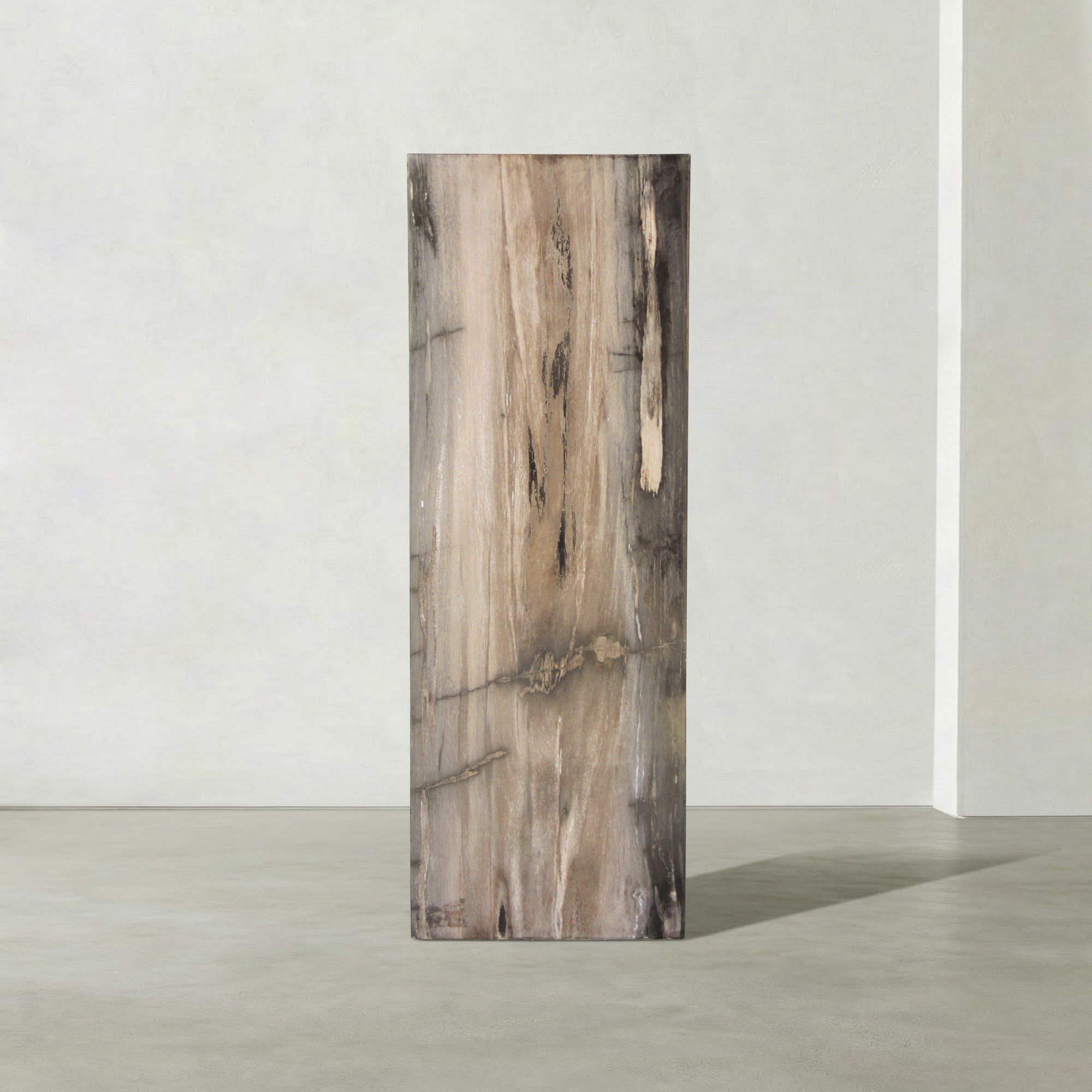 Kalifano Petrified Wood Natural Petrified Wood Hollow Square Pedestal from Indonesia - 39" / 192 lbs PWP8000.059