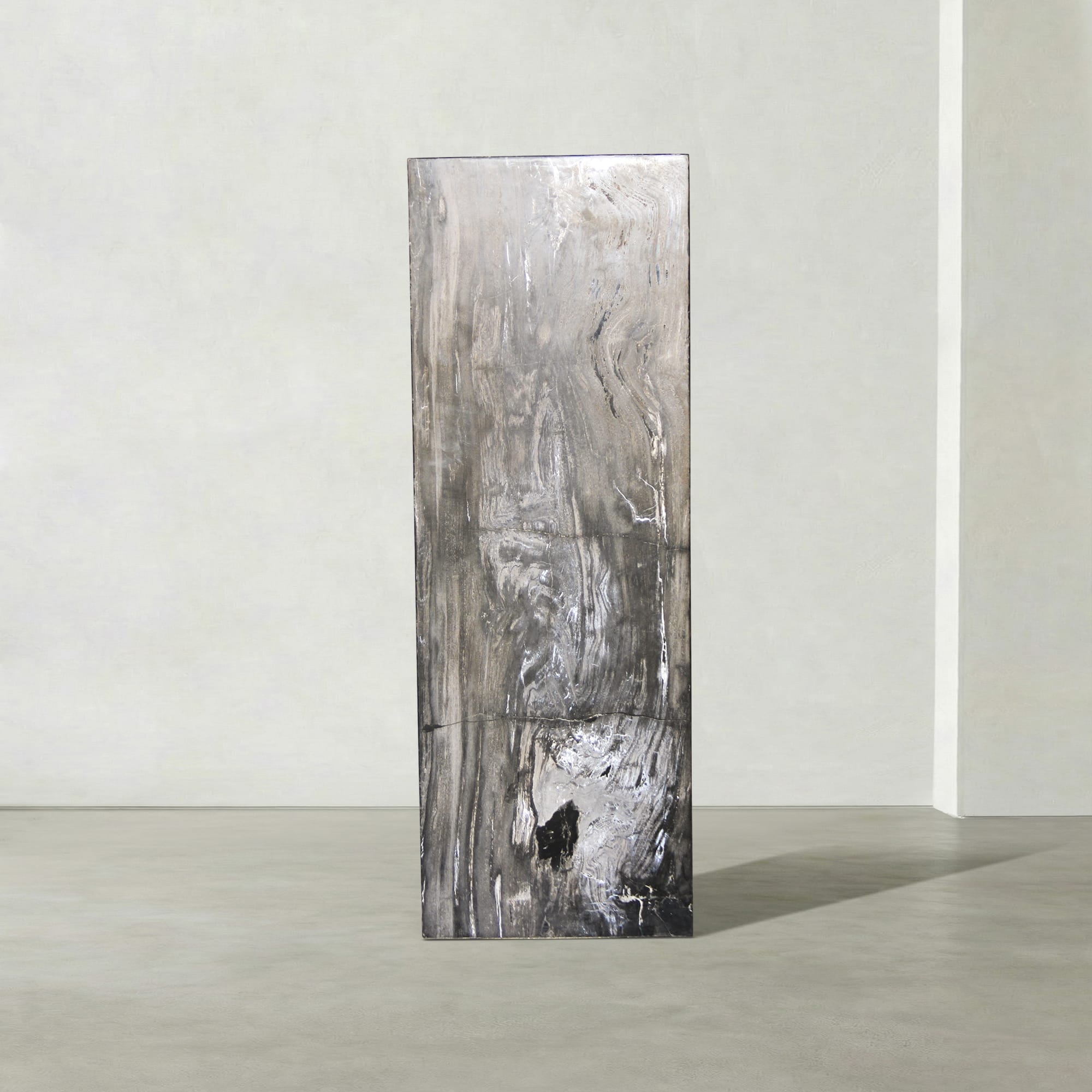 Kalifano Petrified Wood Natural Petrified Wood Hollow Square Pedestal from Indonesia - 39" / 199 lbs PWP8000.064