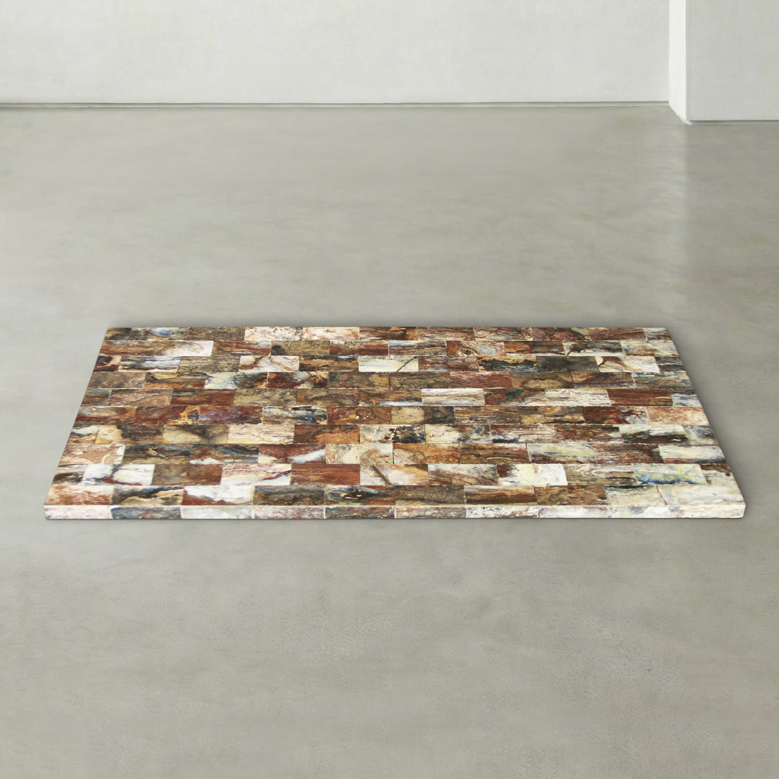 Kalifano Petrified Wood Natural Polished Jasper Rectangular Table Top from Indonesia - 39" / 44 lbs PWR4600.004