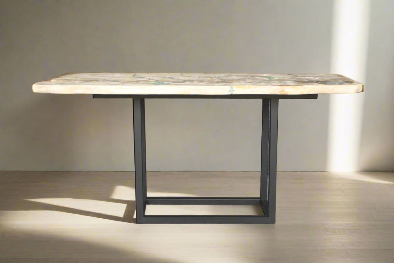 Kalifano Petrified Wood Petrified Wood Console Table 68" / 207 lbs PWR7600.002