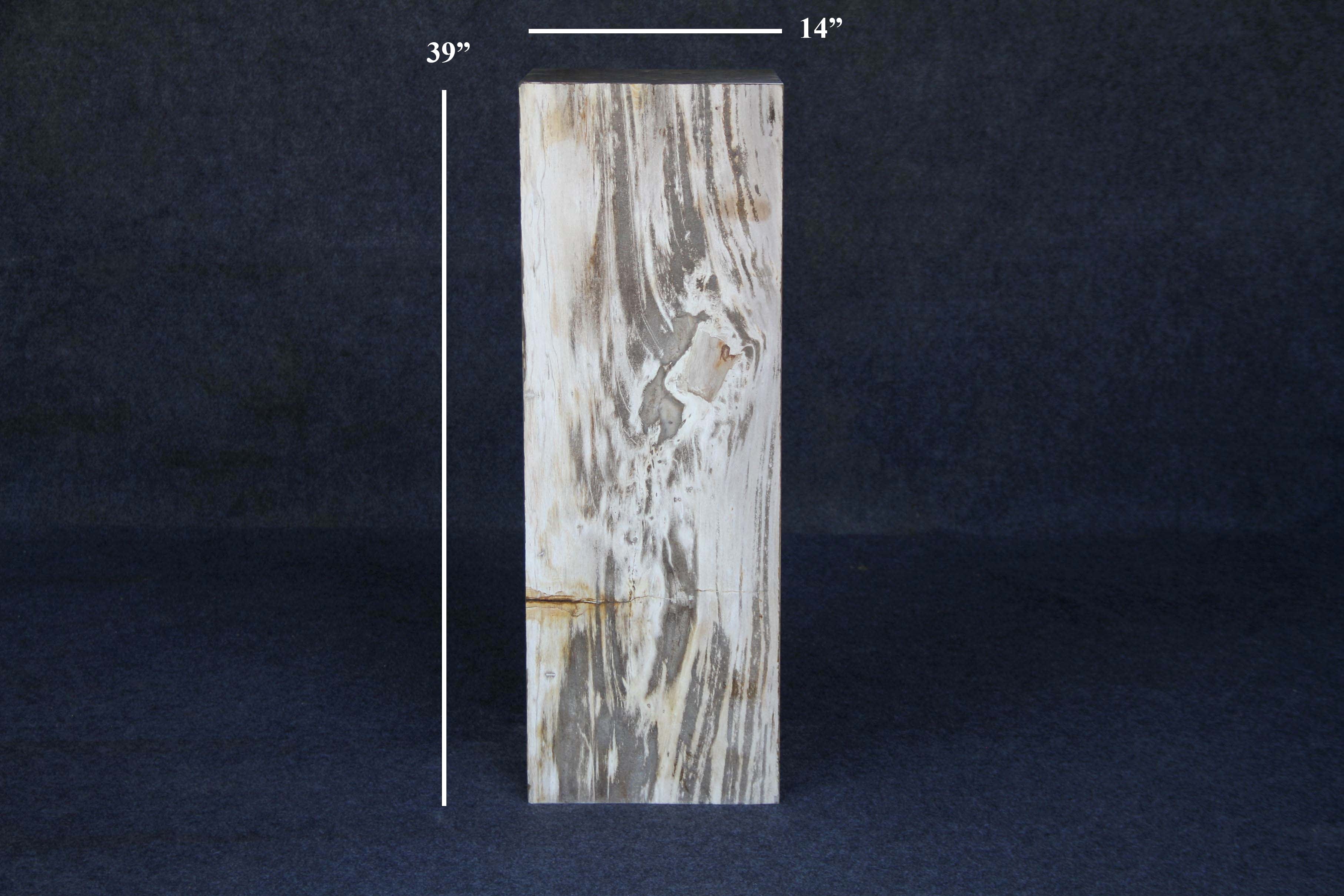 Kalifano Petrified Wood Petrified Wood Hollow Square Padestal 39" / 176lbs PWP8000.041