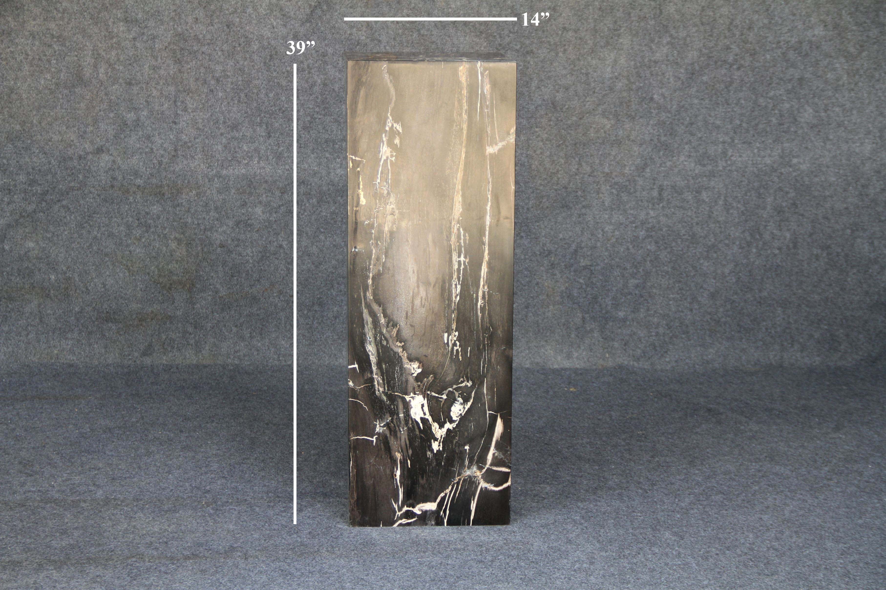 Kalifano Petrified Wood Petrified Wood Hollow Square Pedestal 39" / 189lbs PWP8000.036