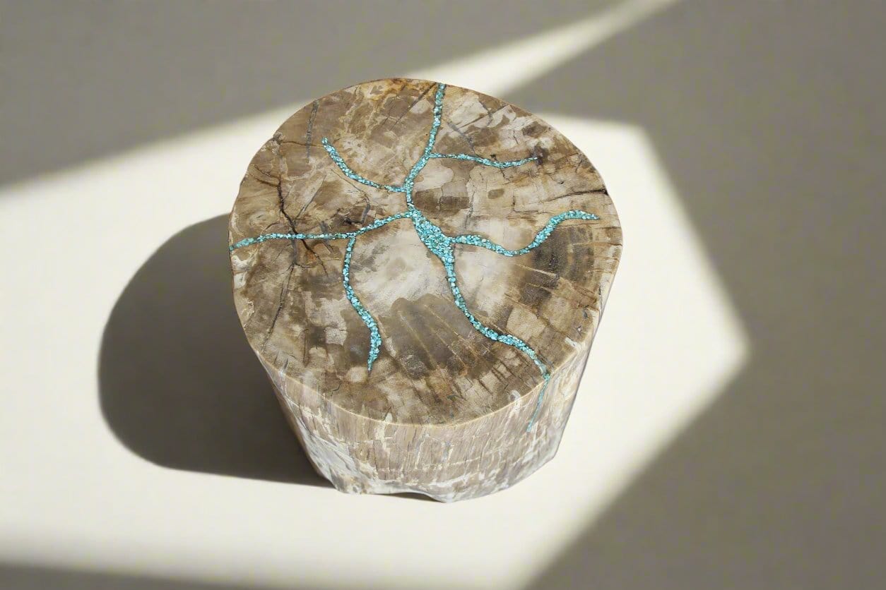 Kalifano Petrified Wood Petrified Wood Round Stump 15" / 213 lbs PWS3900.001