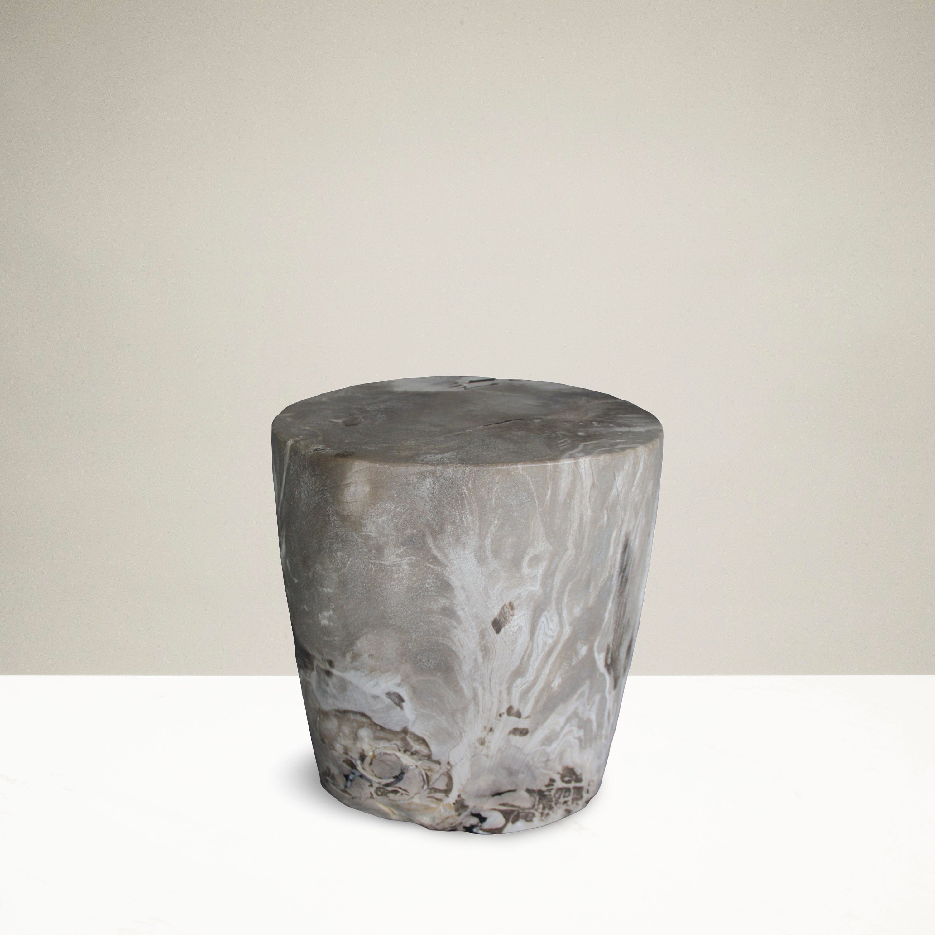 Kalifano Petrified Wood Petrified Wood Round Stump / Stool from Indonesia - 16" / 185 lbs PWS3400.011