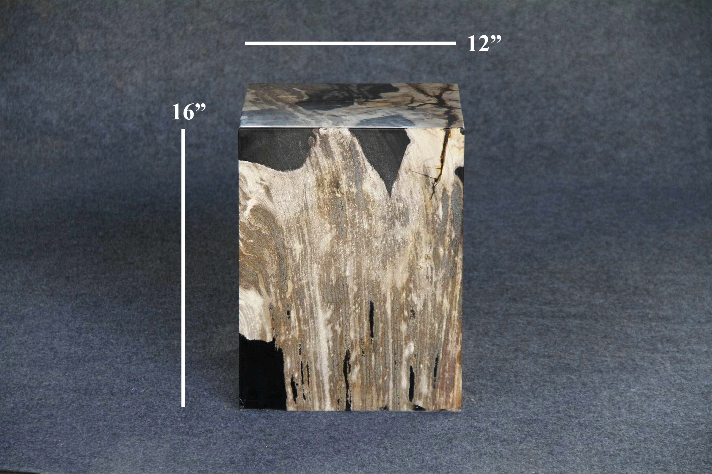 Kalifano Petrified Wood Petrified Wood Square Stump 12" / 191 lbs PWSS5400.002