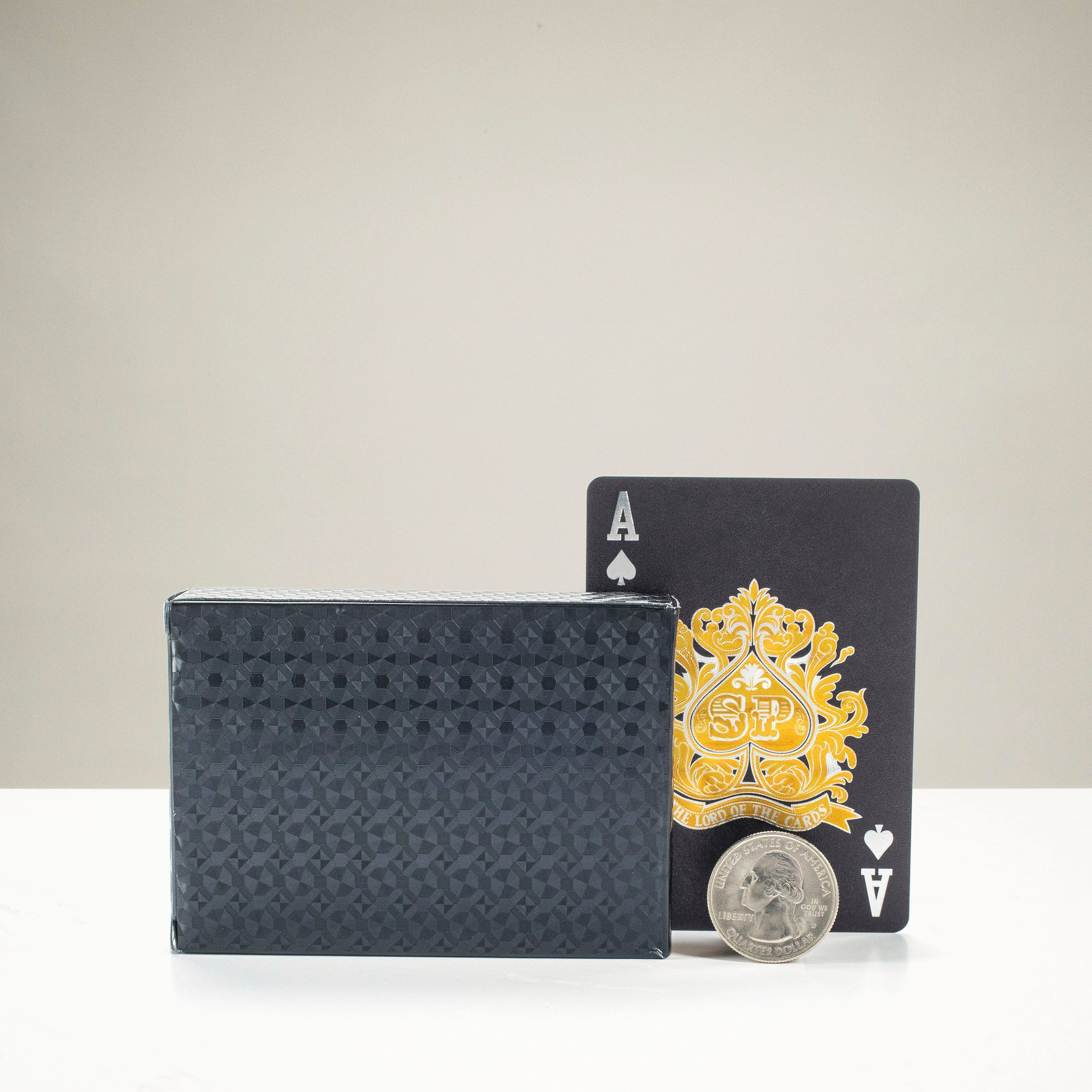 Kalifano Playing Cards Black Poker Playing Cards with Gold Foil FBA GPC-BP-G-FBA