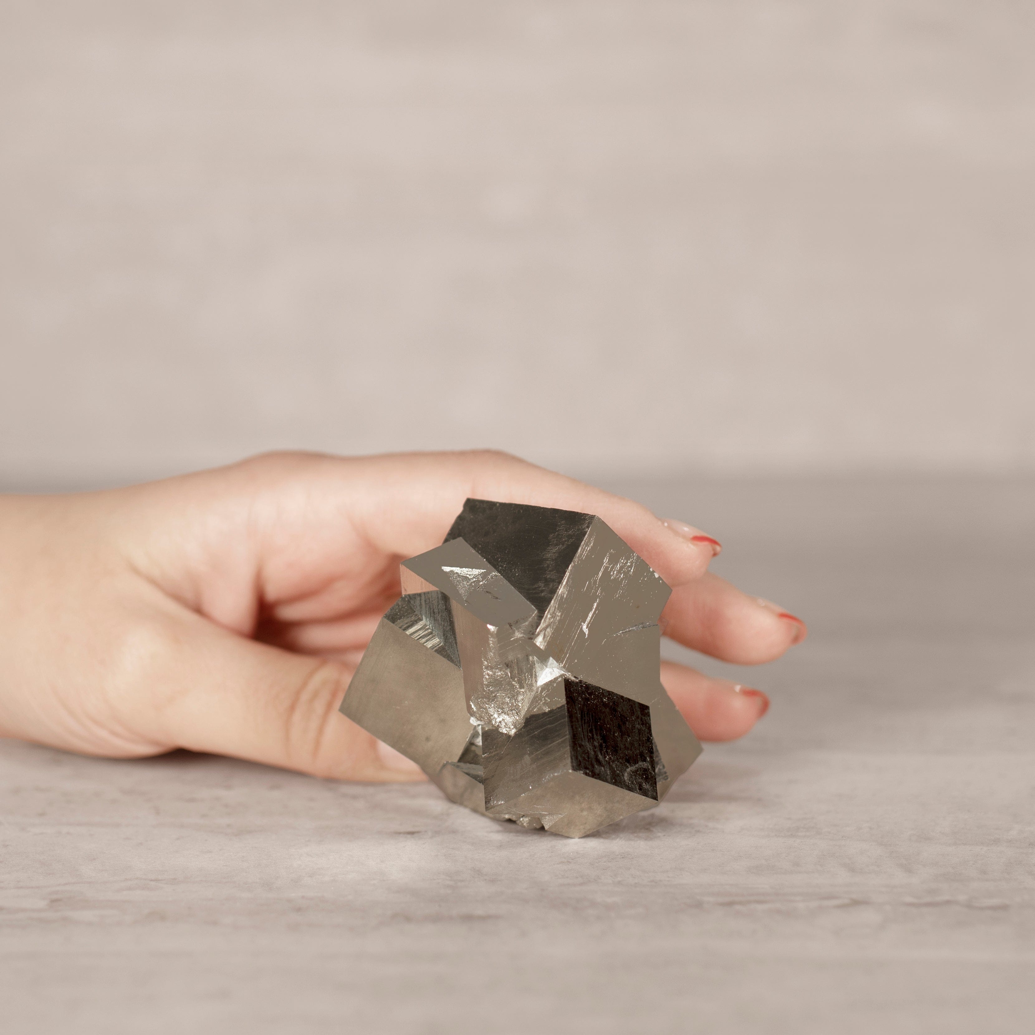Kalifano Pyrite Natural Pyrite Cube Cluster from Spain - 3" / 415 grams SPC2500.001