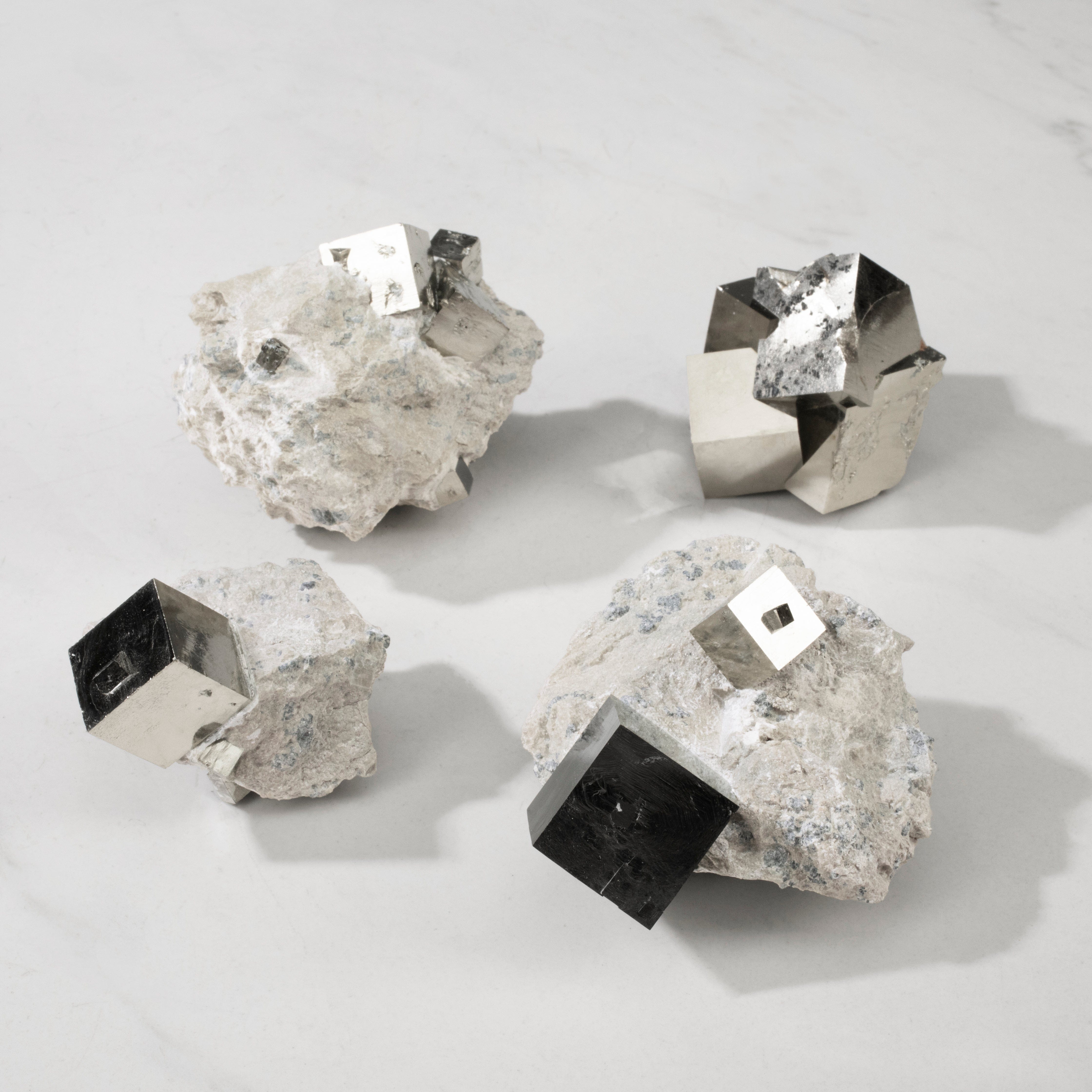 Kalifano Pyrite Natural Pyrite Cube Cluster in Matrix from Spain - 3" / 190 grams SPC400