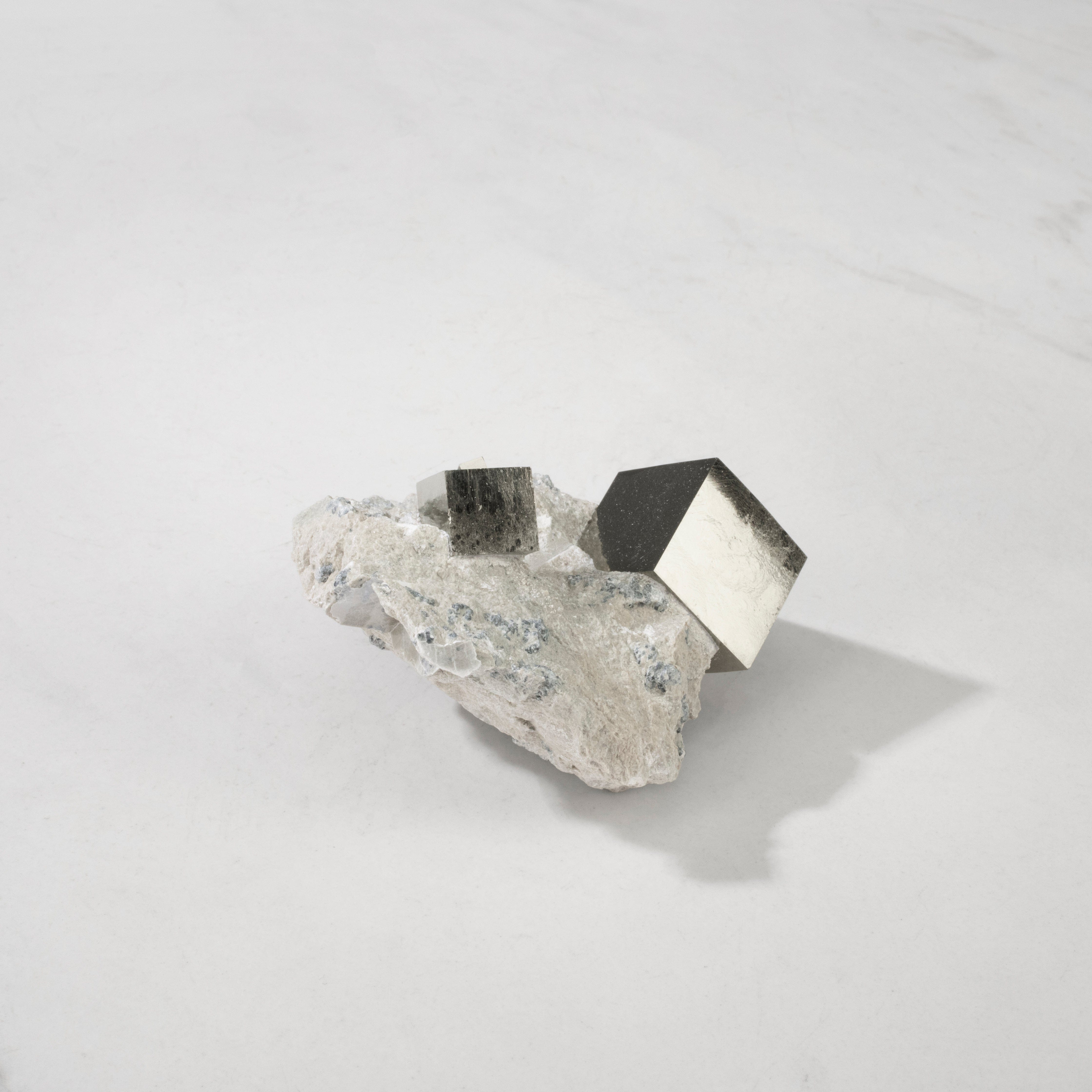 Kalifano Pyrite Natural Pyrite Cube Cluster in Matrix from Spain - 3" / 190 grams SPC400