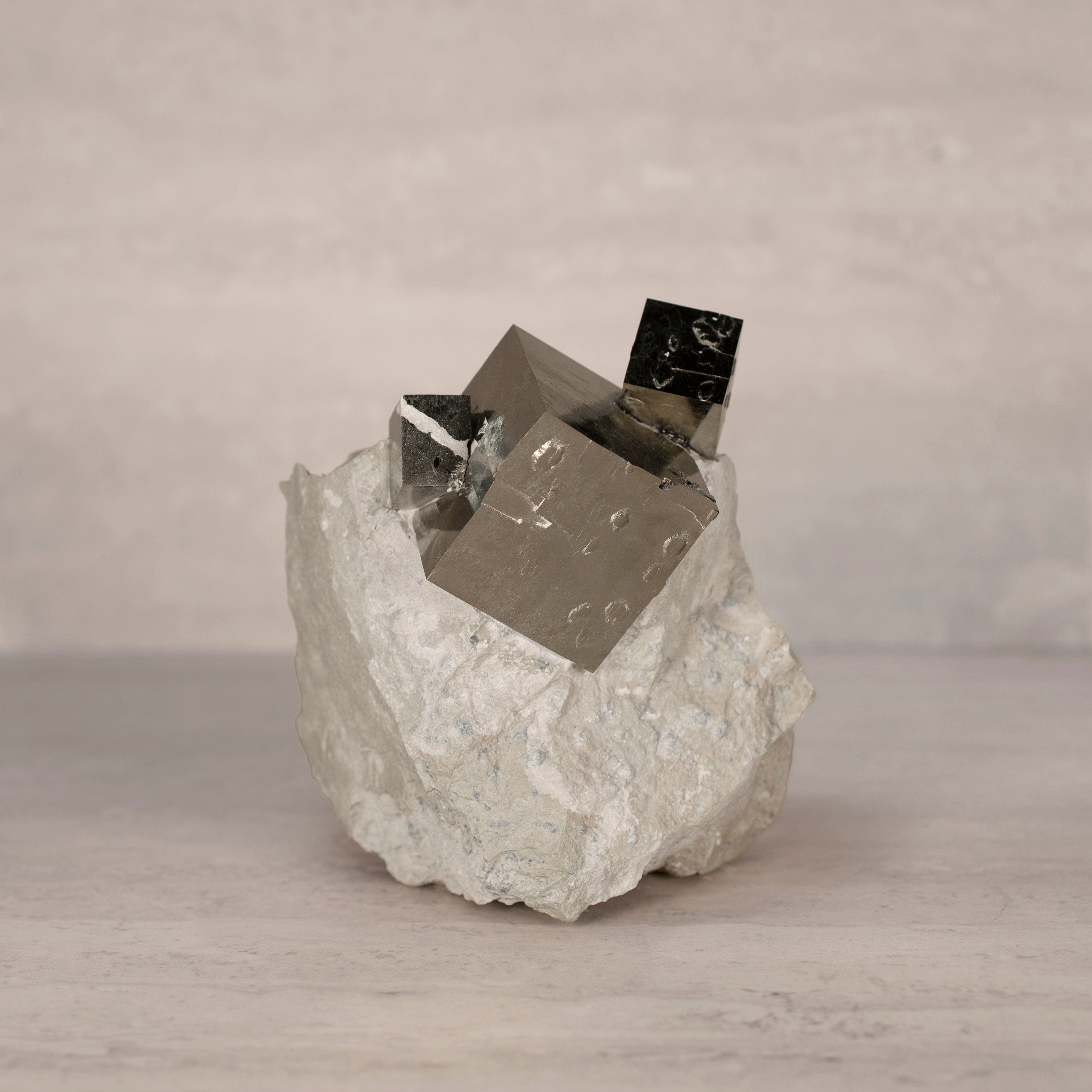 Kalifano Pyrite Natural Pyrite Cube Cluster in Matrix from Spain - 6" / 6 lbs SPC8000.001