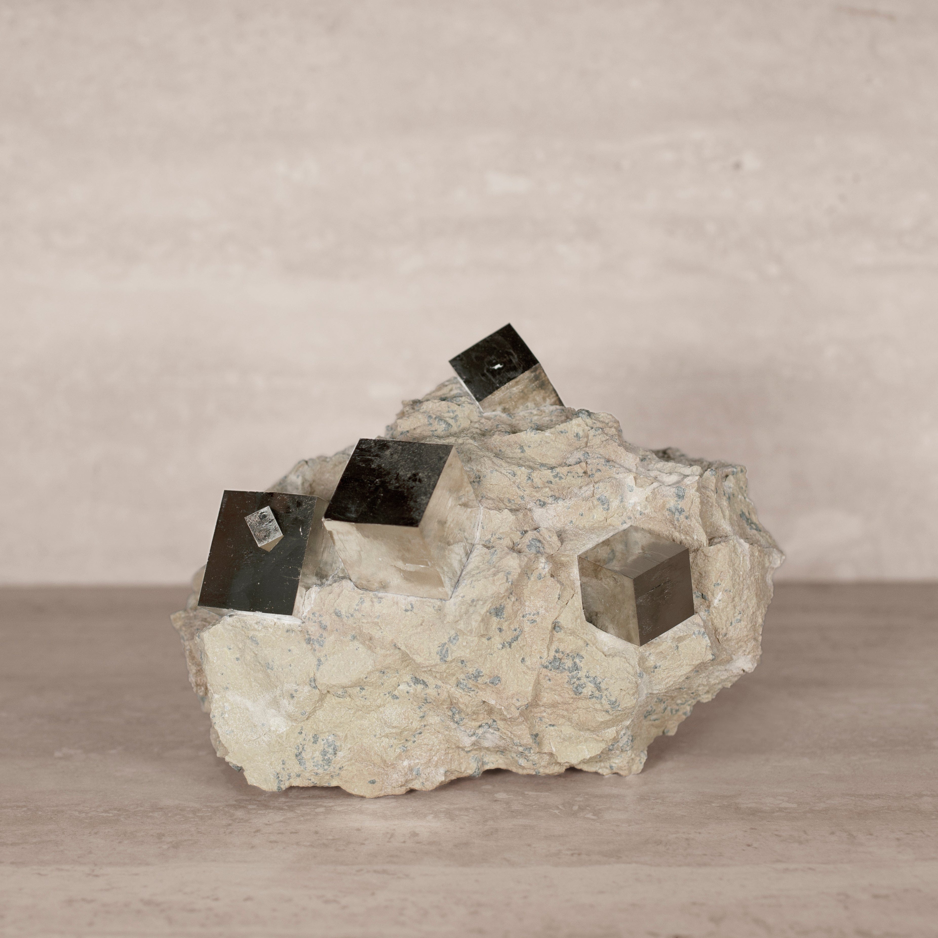 Kalifano Pyrite Natural Pyrite Cube Cluster in Matrix from Spain - 8" / 8 lbs SPC8000.002