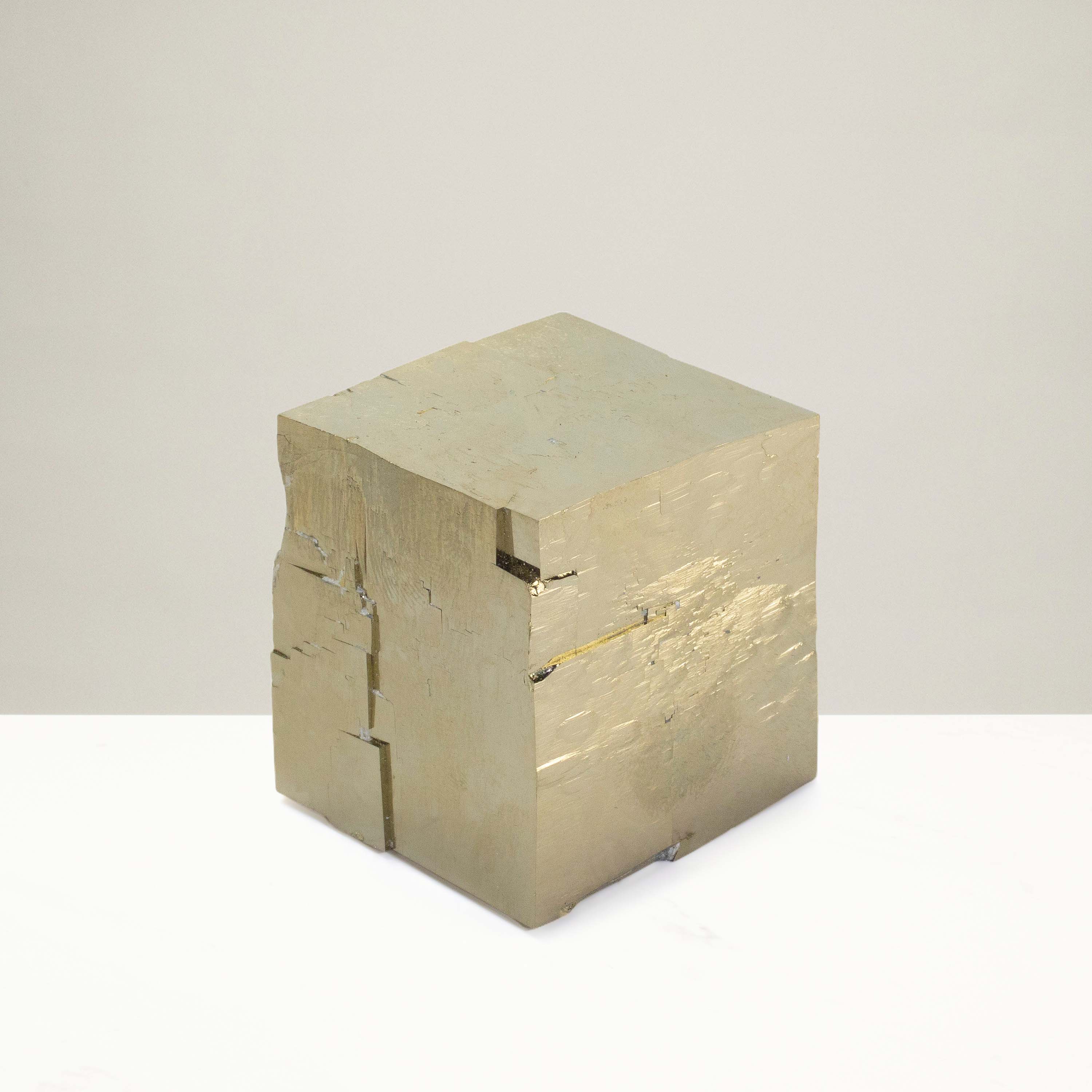 Kalifano Pyrite Natural Pyrite Cube from Spain - 1.5" / 240g SPC360