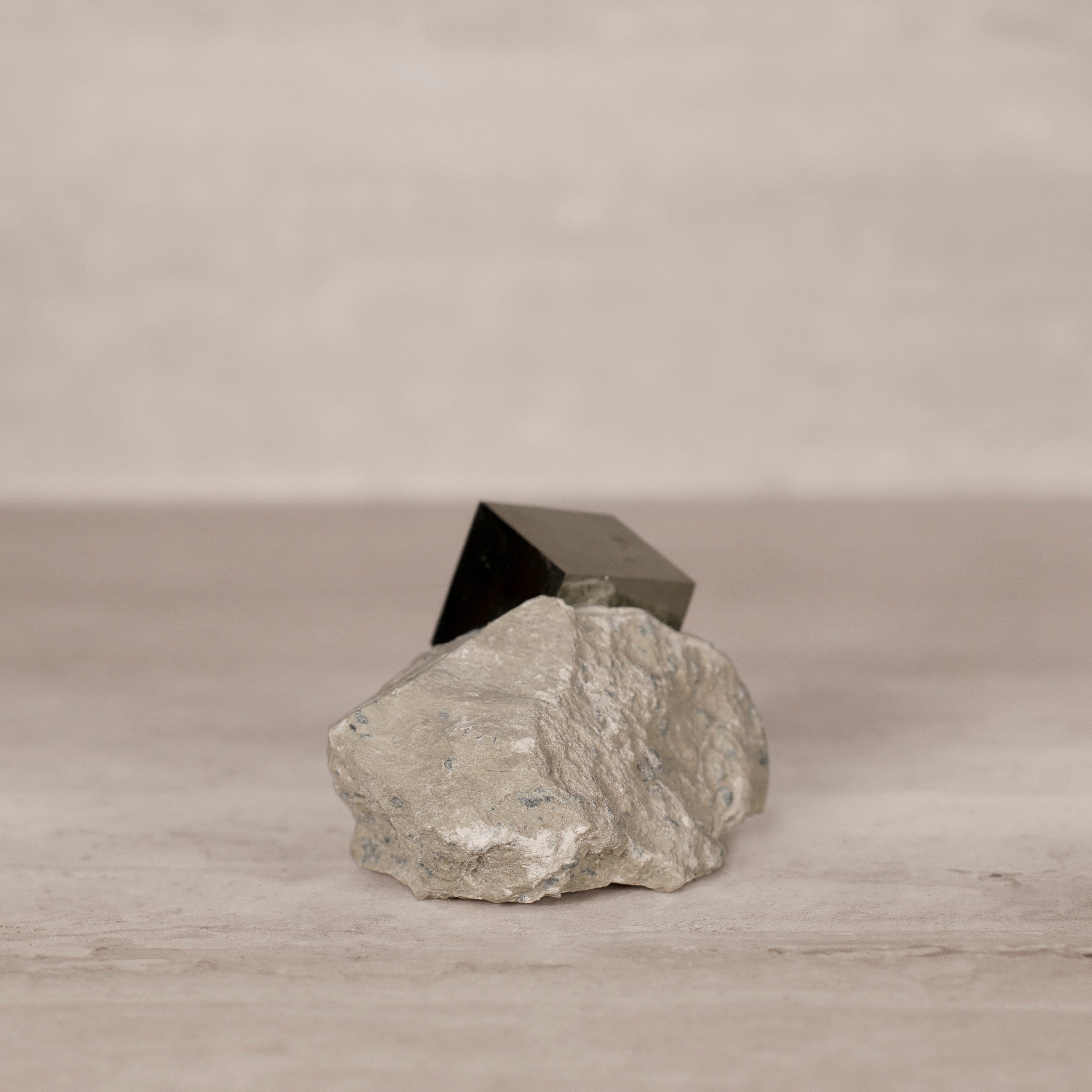 Kalifano Pyrite Natural Pyrite Cube in Matrix from Spain - 3" / 325 grams SPC800.002