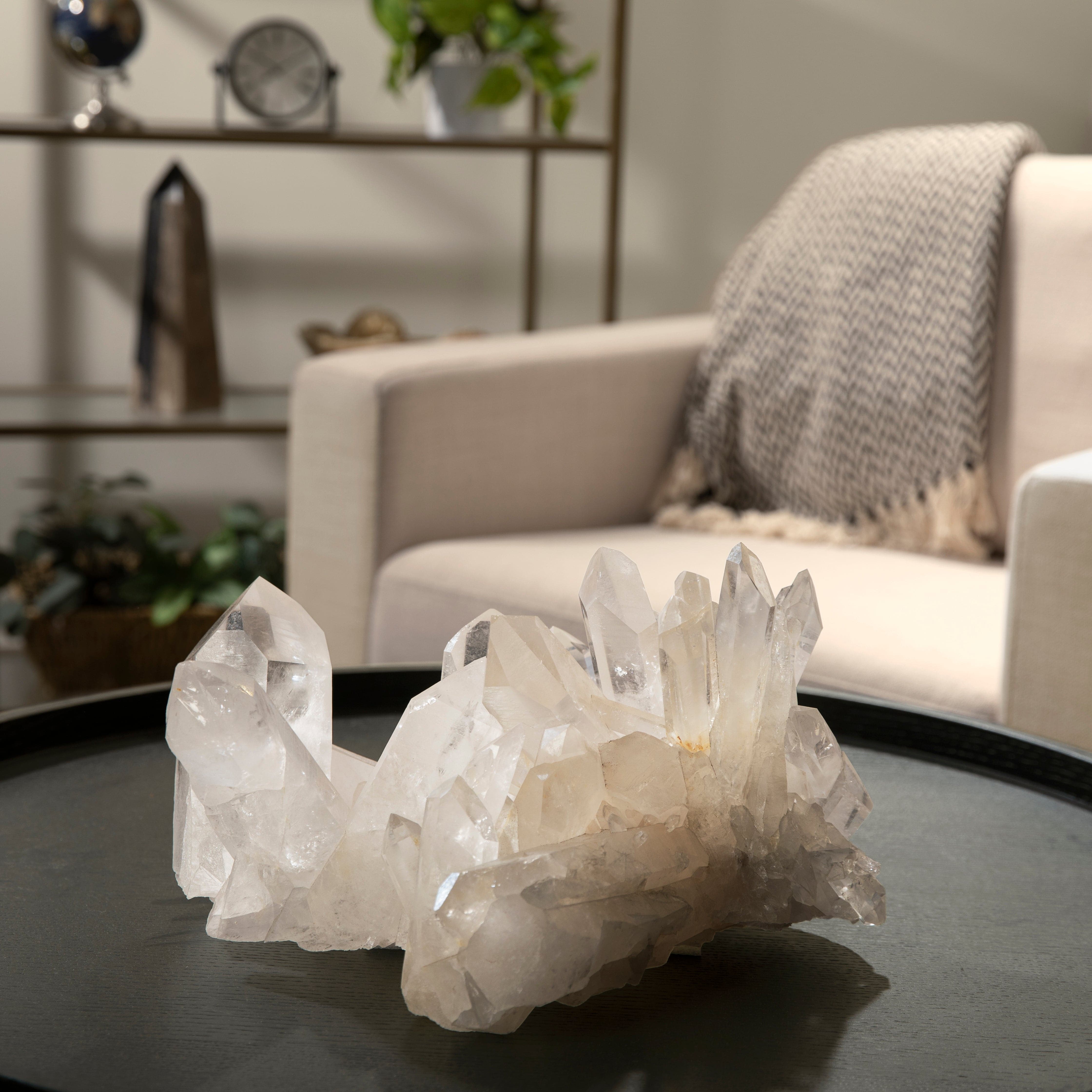 Kalifano Quartz Lemurian Quartz Cluster from Brazil - 17" / 39 lbs QC36000.005