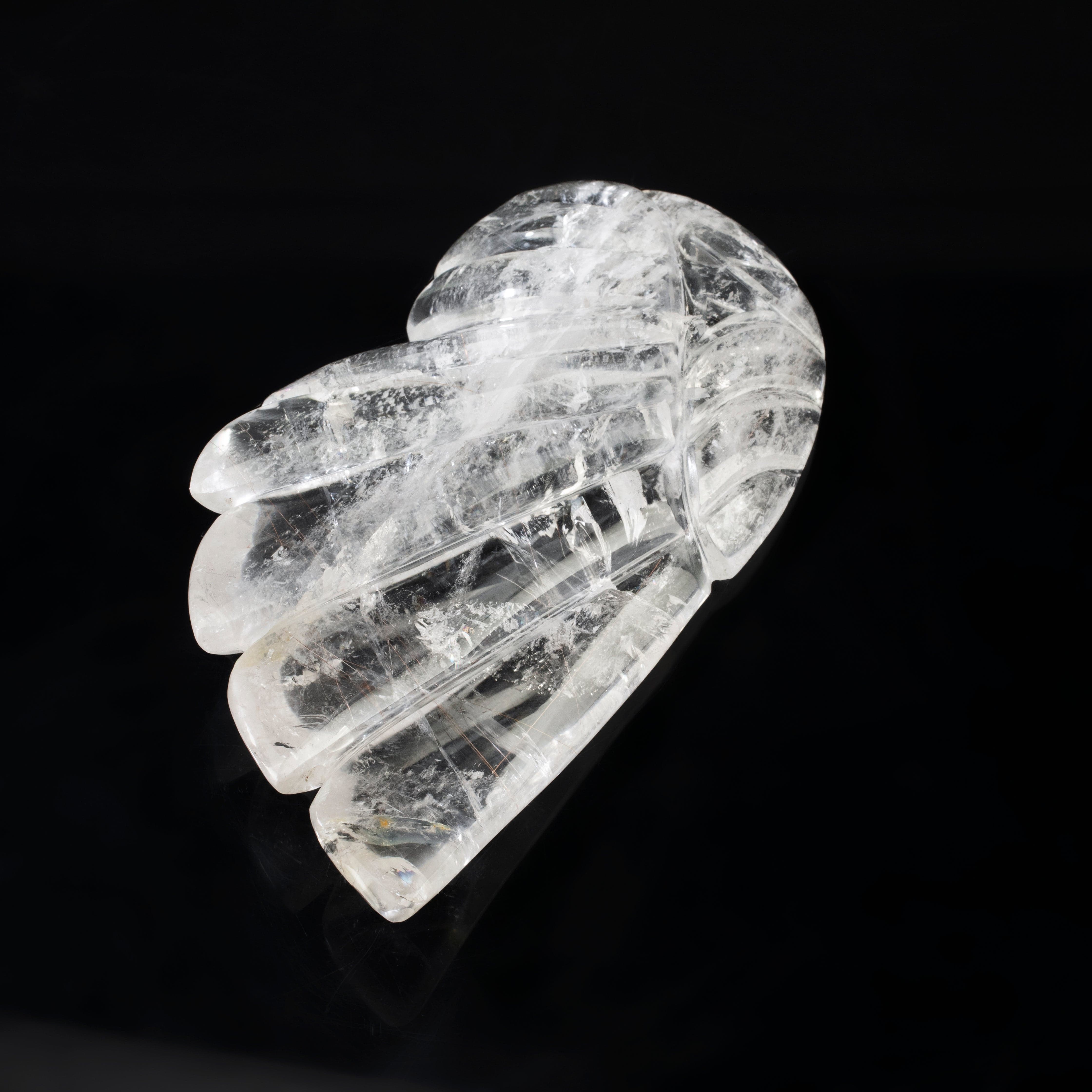 KALIFANO Quartz Natural Braziian Quartz Butterfly Wing - 7.25" / 550 g QZ8000.001