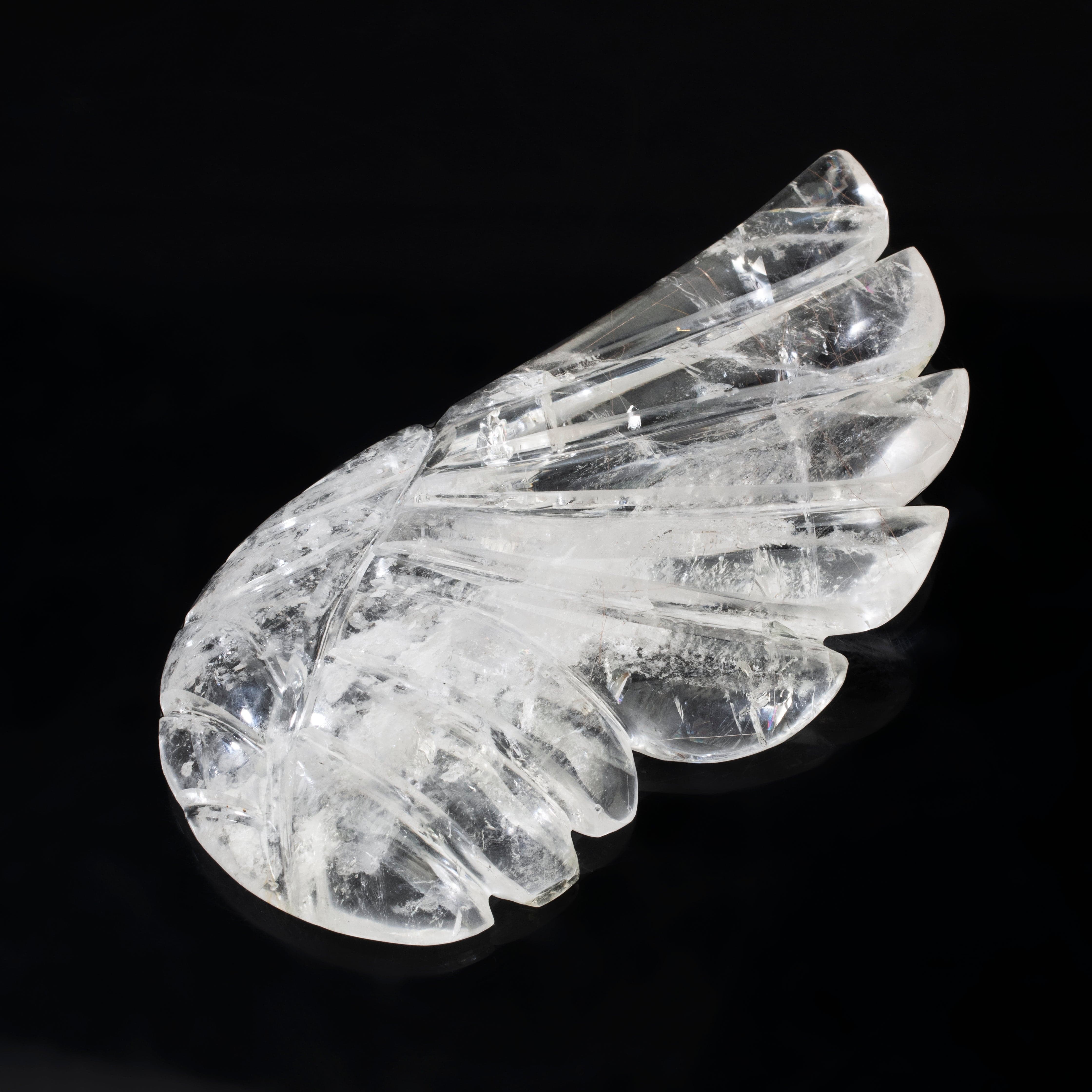 KALIFANO Quartz Natural Braziian Quartz Butterfly Wing - 7.25" / 550 g QZ8000.001