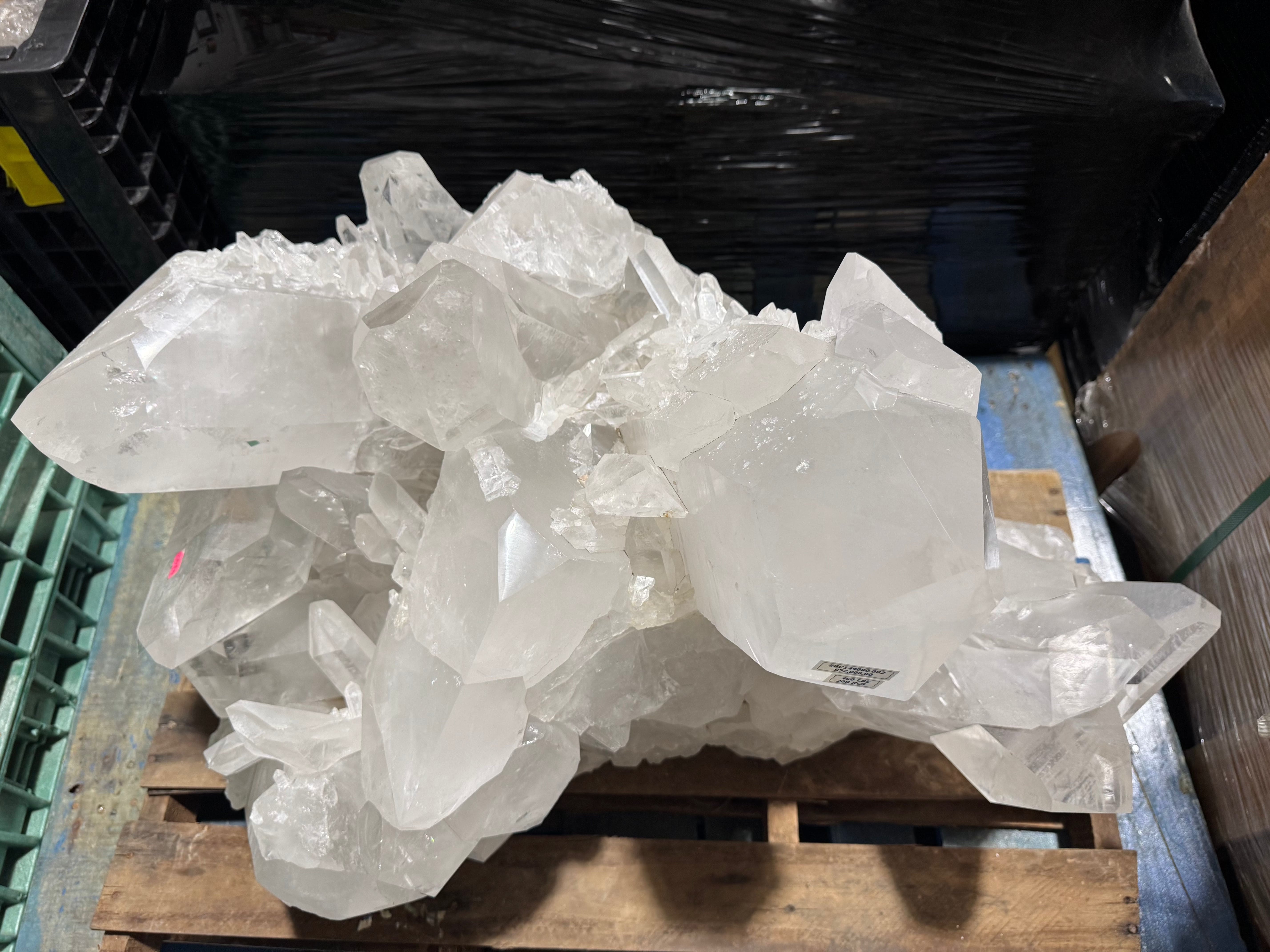 Kalifano Quartz Natural Clear Quartz Cluster 28" / 460lbs QC144000.002