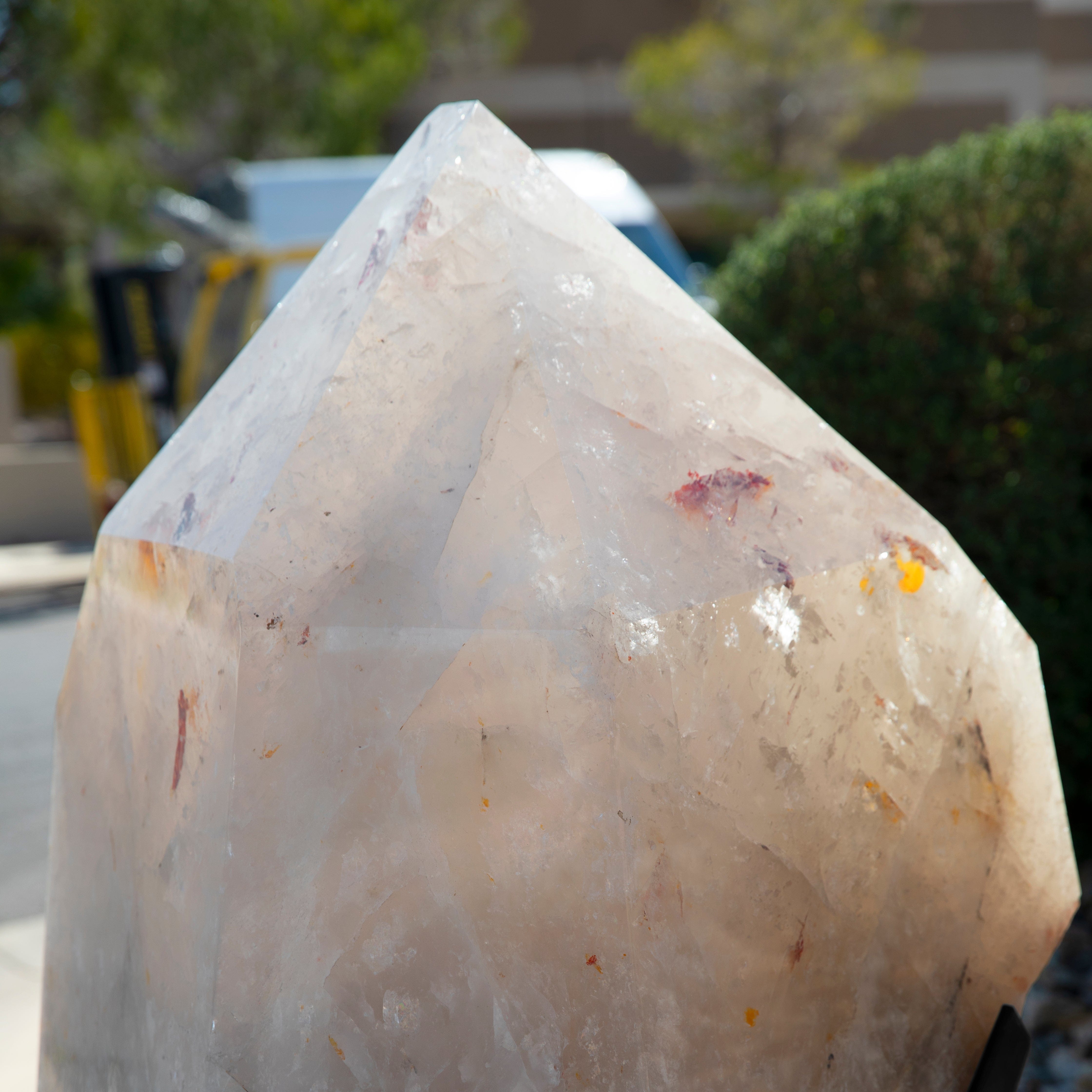 Kalifano Quartz Natural Clear Quartz Obelisk 70" / 2,646 lbs QC600000.001