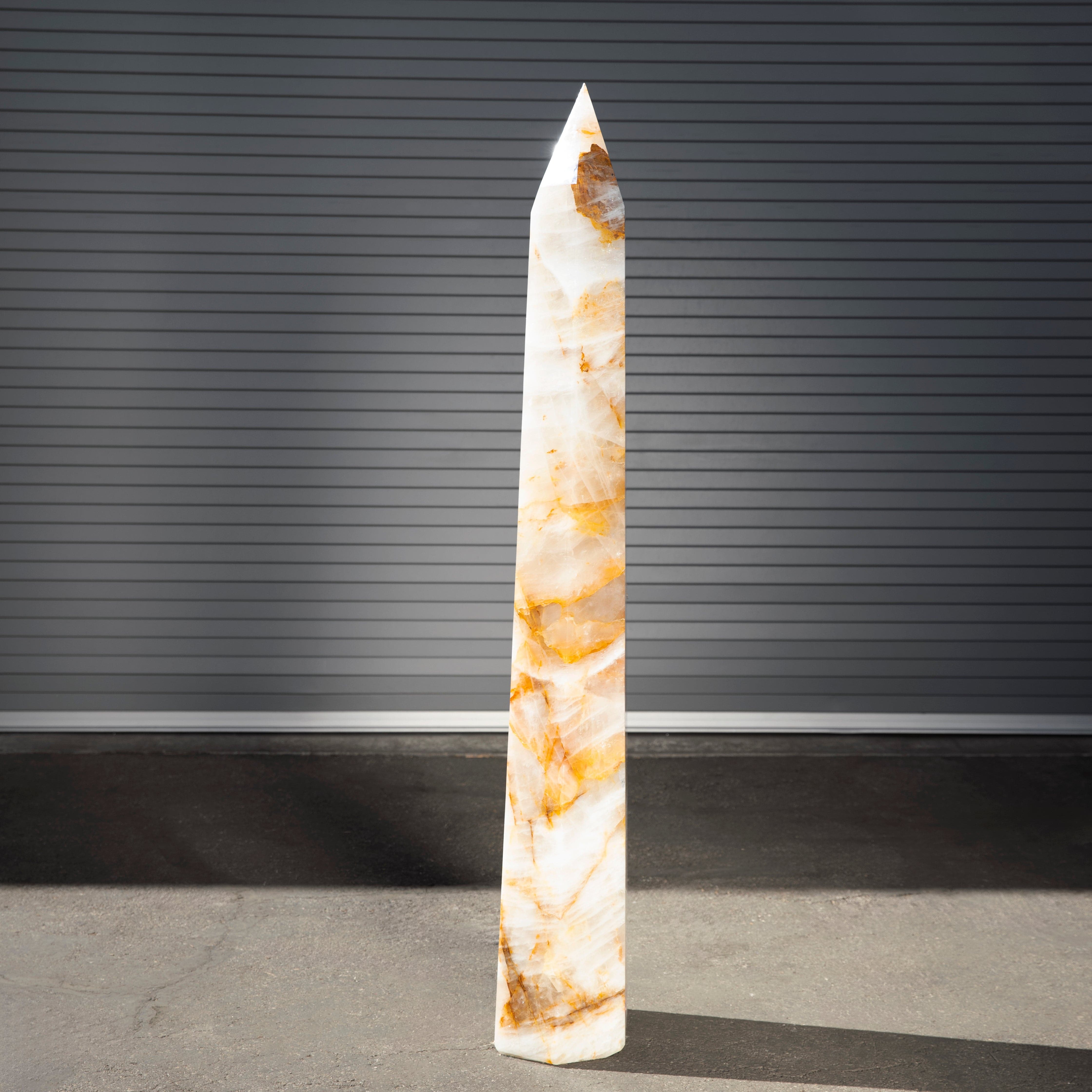 Kalifano Quartz Natural Hematoid Quartz Obelisk 67" / 482 lbs QC120000.004