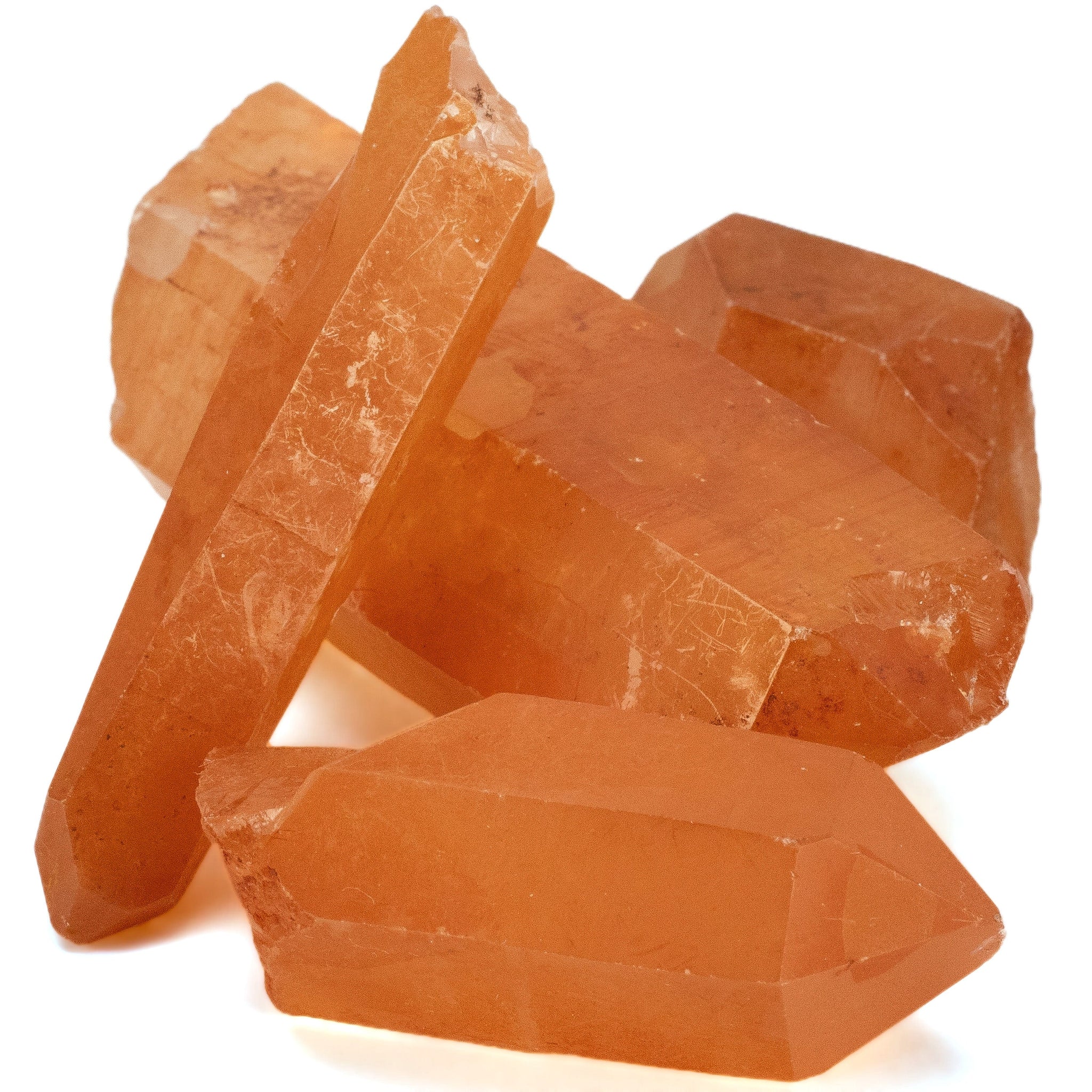 KALIFANO Natural Tangerine Quartz Point Bundle Vibrant Brazilian