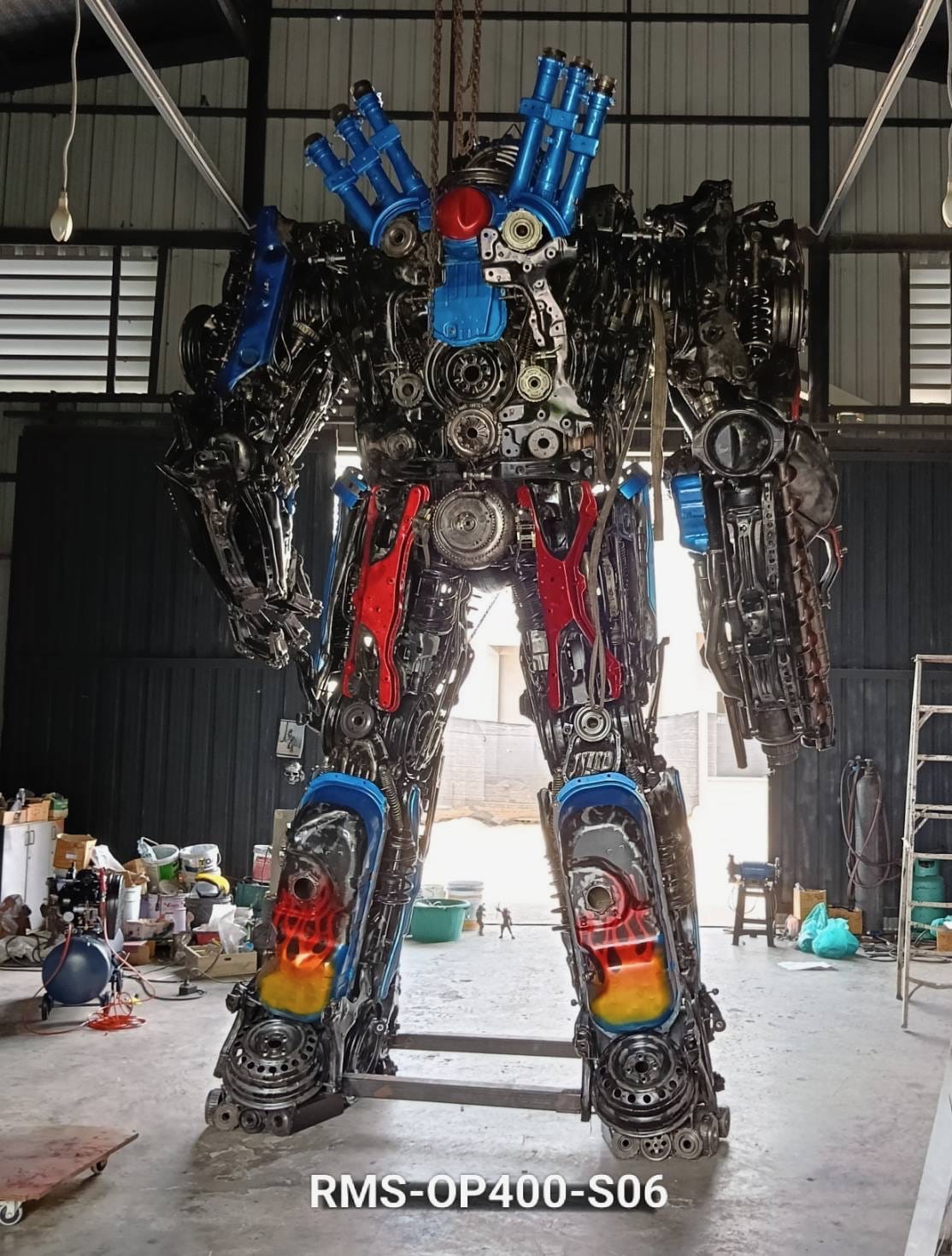157" Optimus Prime Inspired Recycled Metal Art Sculpture