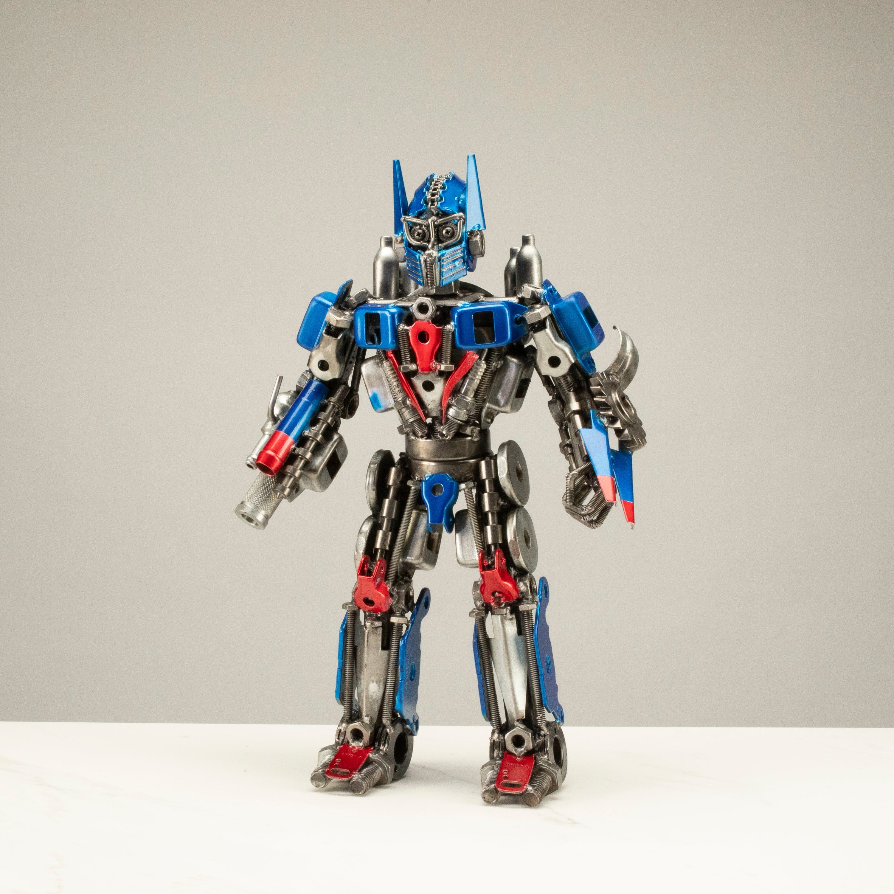 Kalifano Recycled Metal Art 16" Optimus Prime Inspired Recycled Metal Art Sculpture RMS-OP41-S