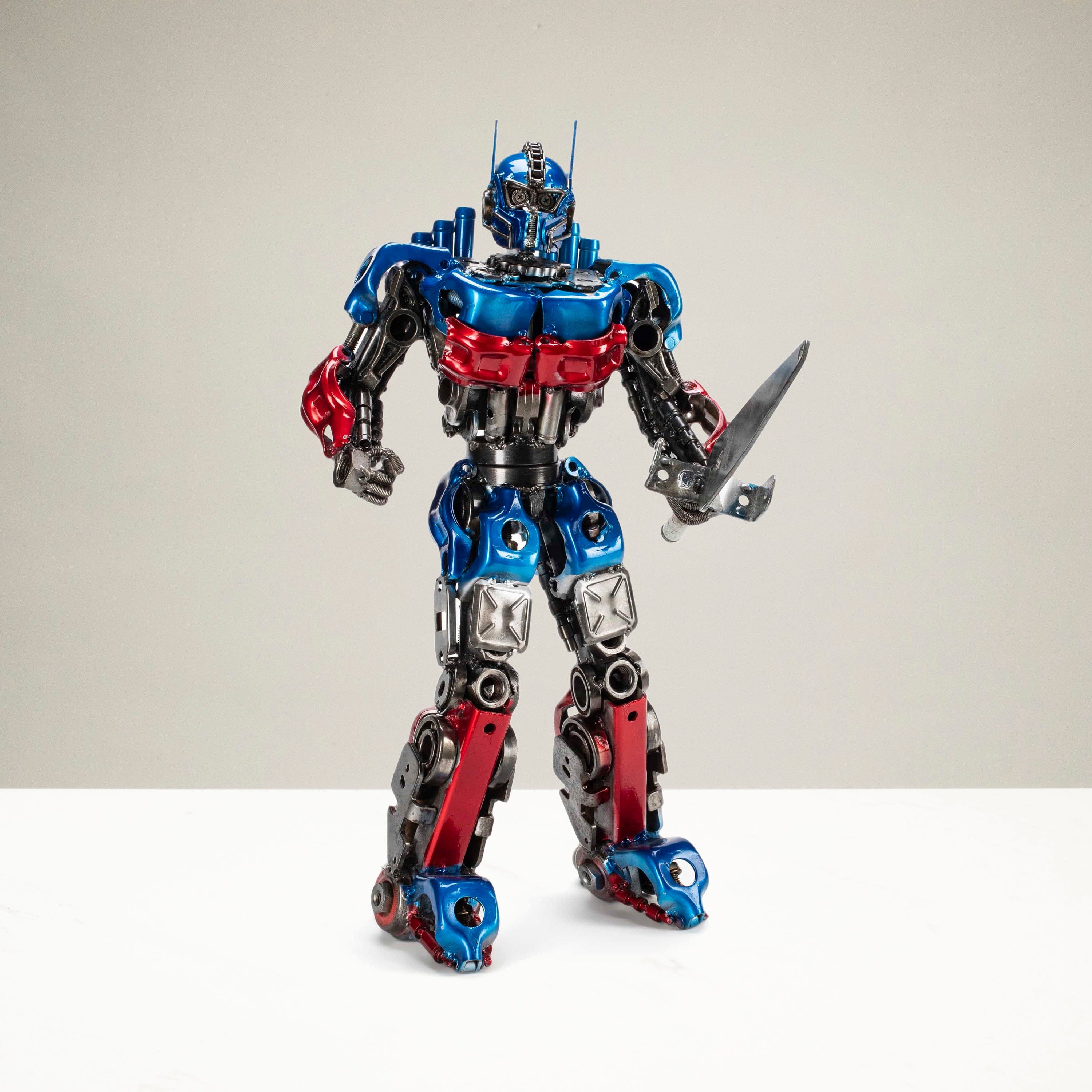 Kalifano Recycled Metal Art 22" Optimus Prime Inspired Recycled Metal Art Sculpture RMS-OP56x36-S