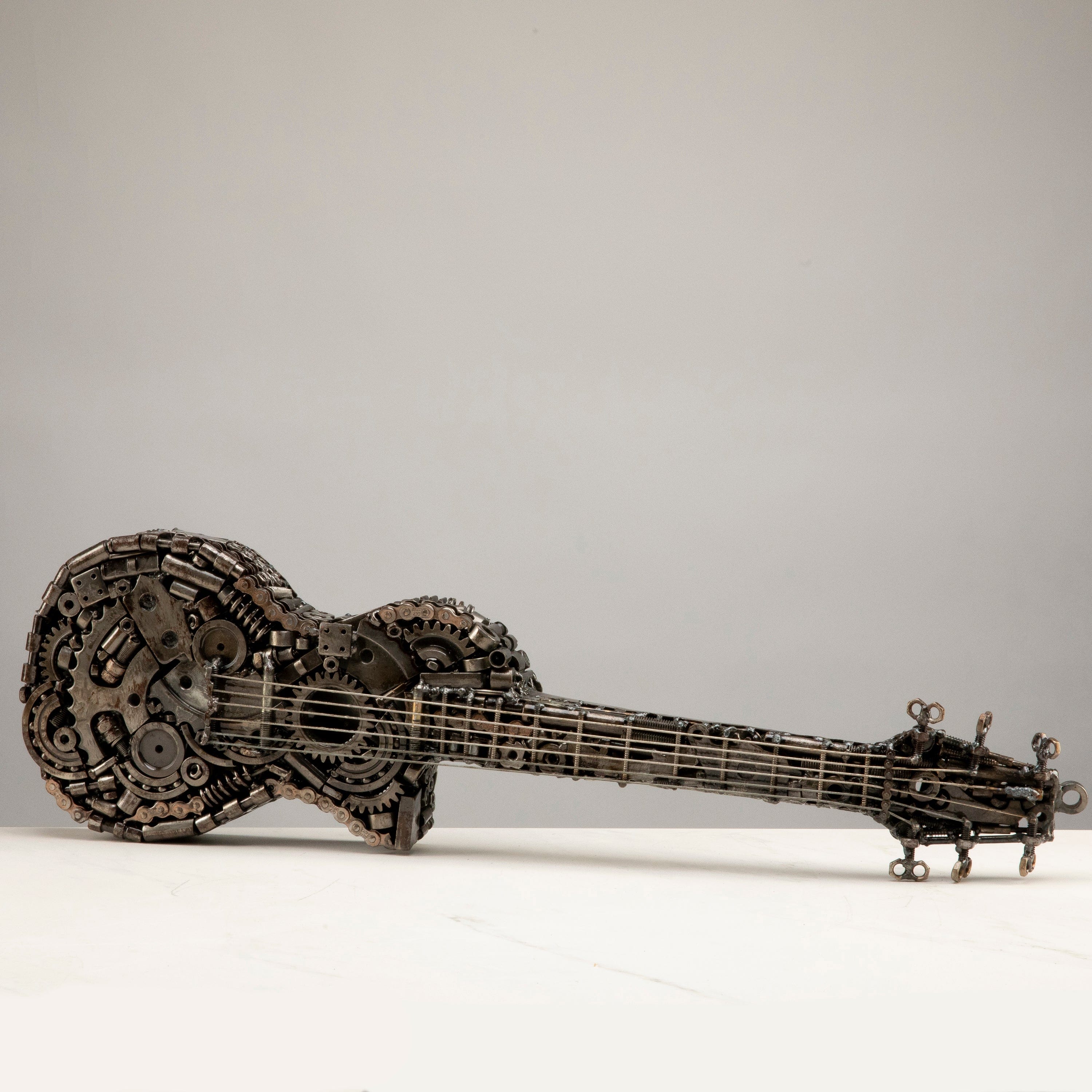 KALIFANO Recycled Metal Art 28" Guitar Inspired Recycled Metal Art Sculpture RMS-GT70-PK