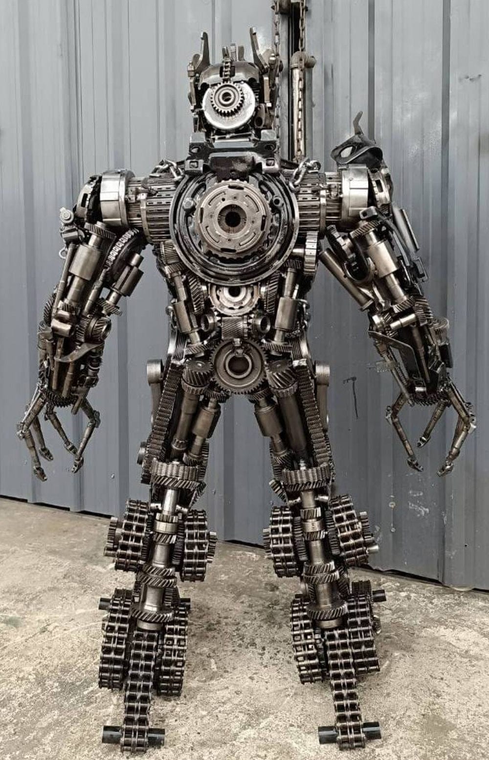 Kalifano Recycled Metal Art 55" Megatron Inspired Recycled Metal Art Sculpture RMS-MEG140-S03
