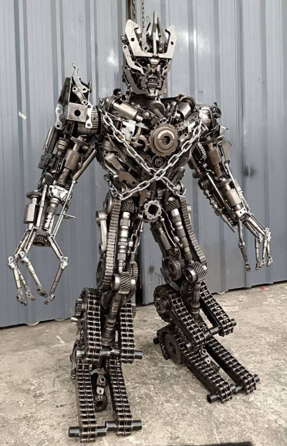 Kalifano Recycled Metal Art 55" Megatron Inspired Recycled Metal Art Sculpture RMS-MEG140-S03