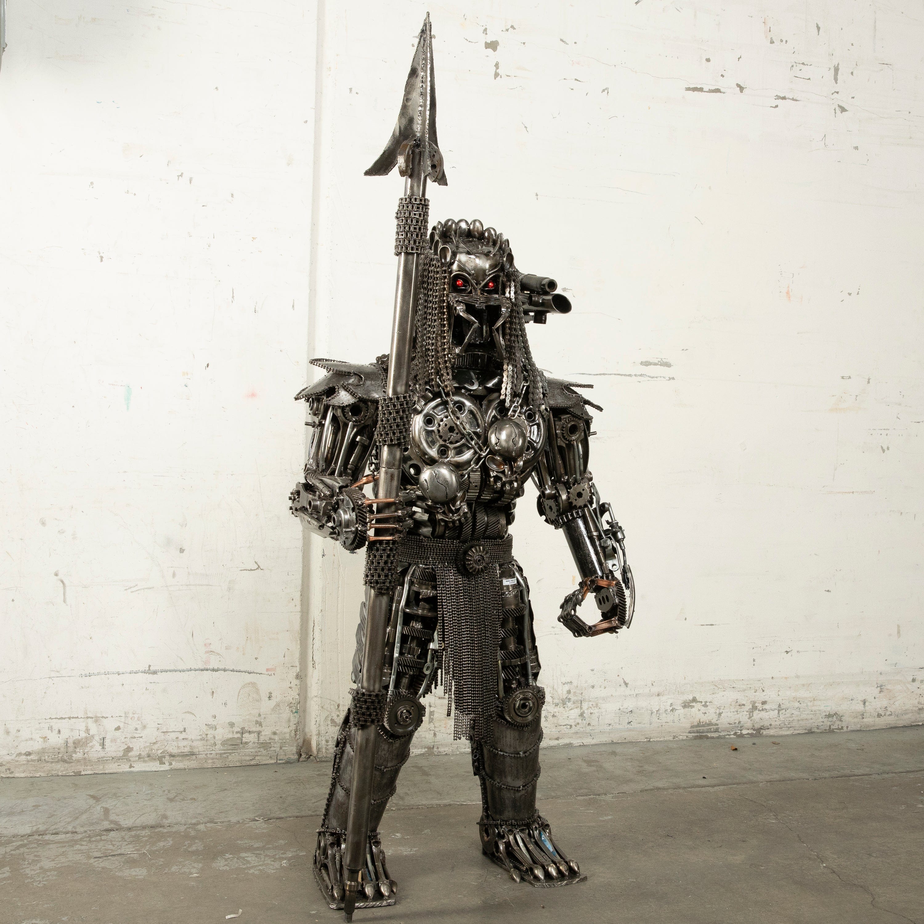 Kalifano Recycled Metal Art 55" Predator Inspired Recycled Metal Art Sculpture RMS-PRED140-S03