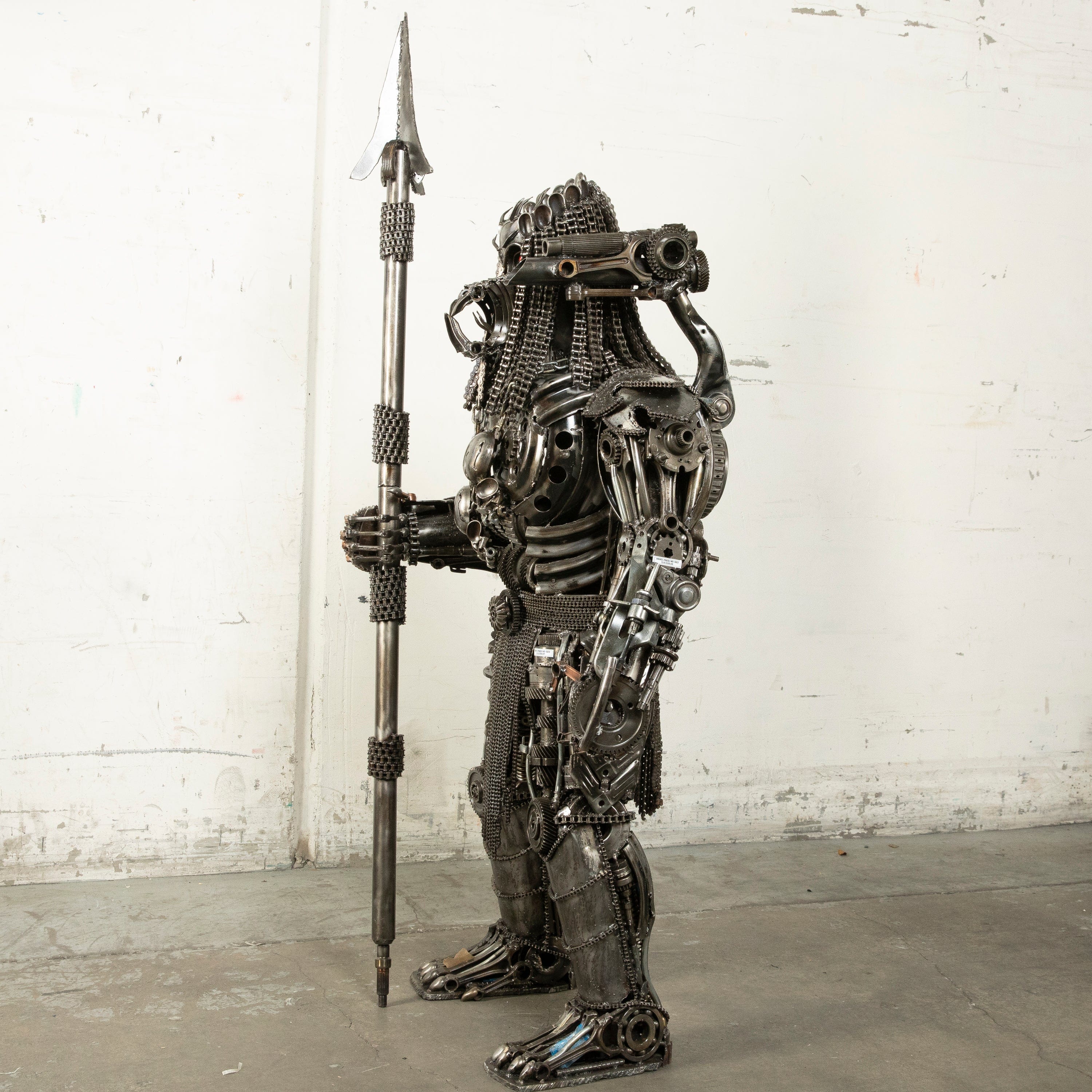 Kalifano Recycled Metal Art 55" Predator Inspired Recycled Metal Art Sculpture RMS-PRED140-S03