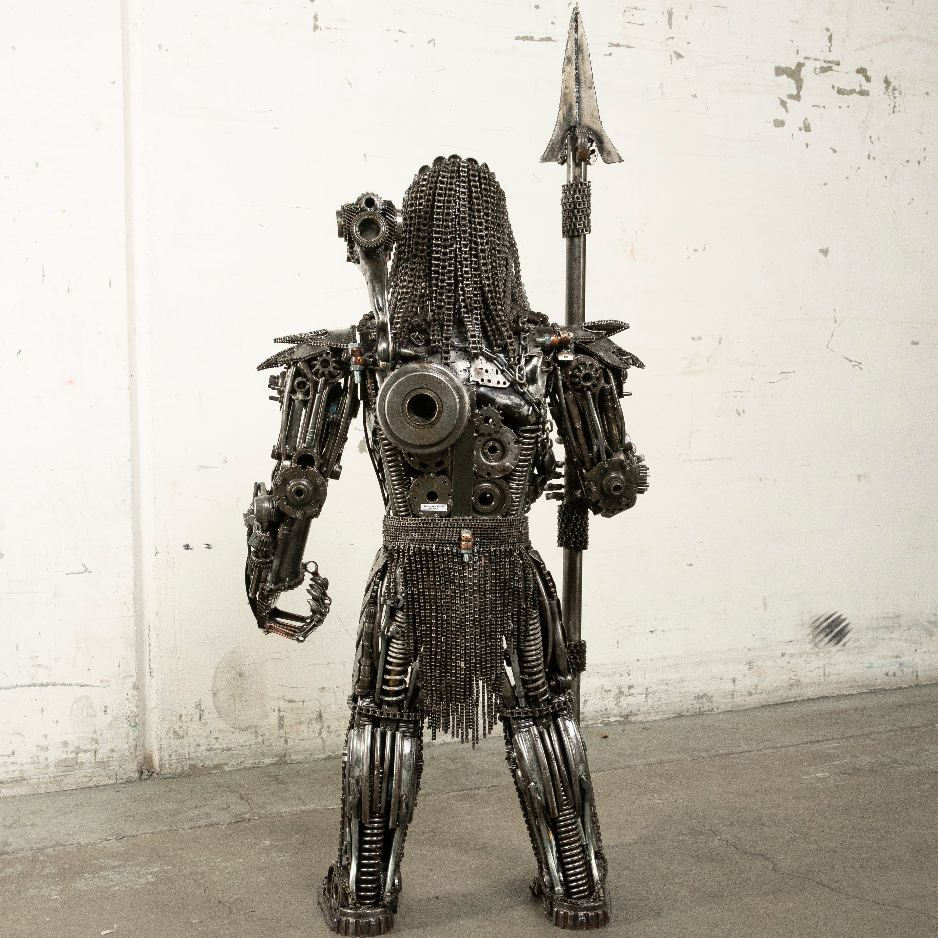 Kalifano Recycled Metal Art 55" Predator Inspired Recycled Metal Art Sculpture RMS-PRED140-S03