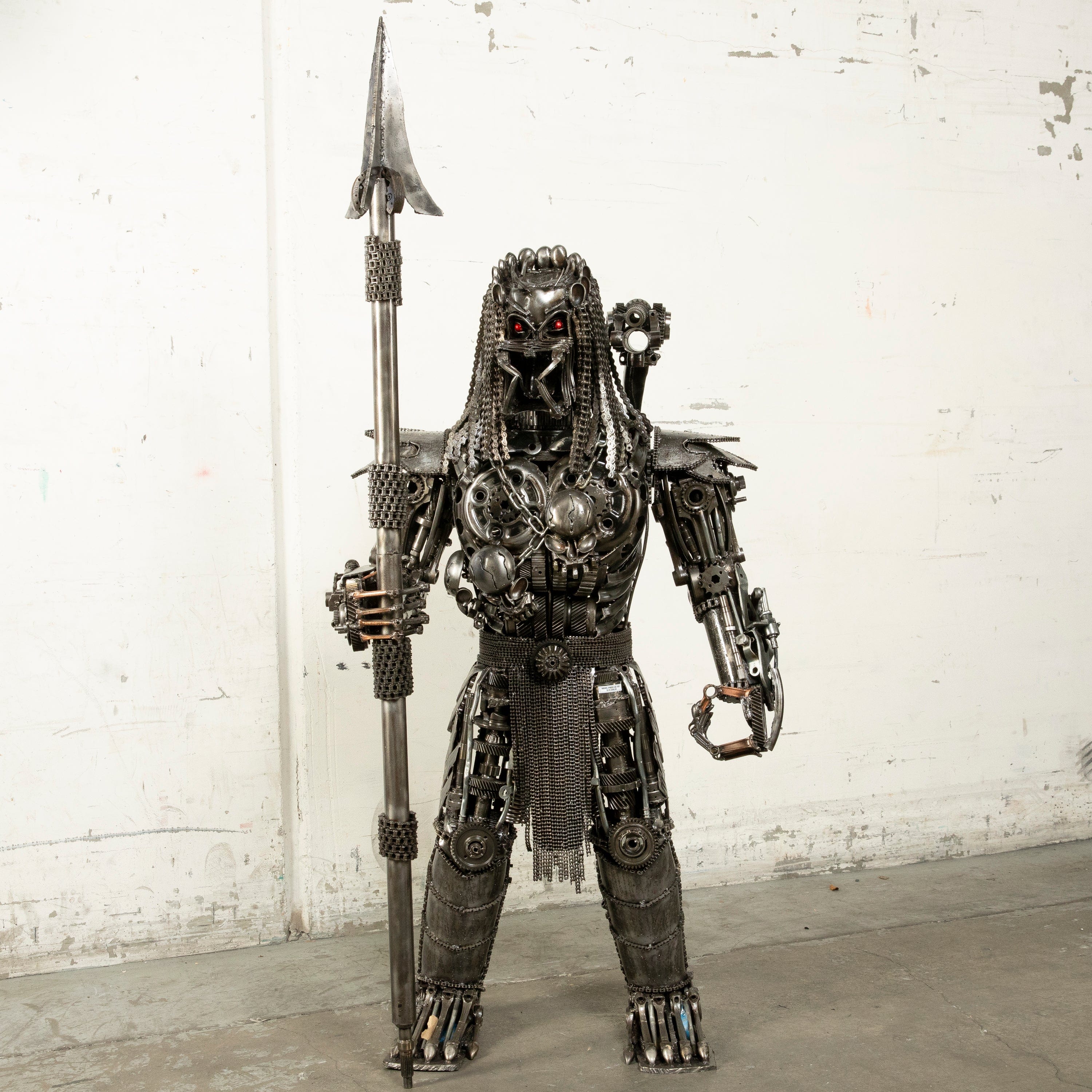 Kalifano Recycled Metal Art 55" Predator Inspired Recycled Metal Art Sculpture RMS-PRED140-S03