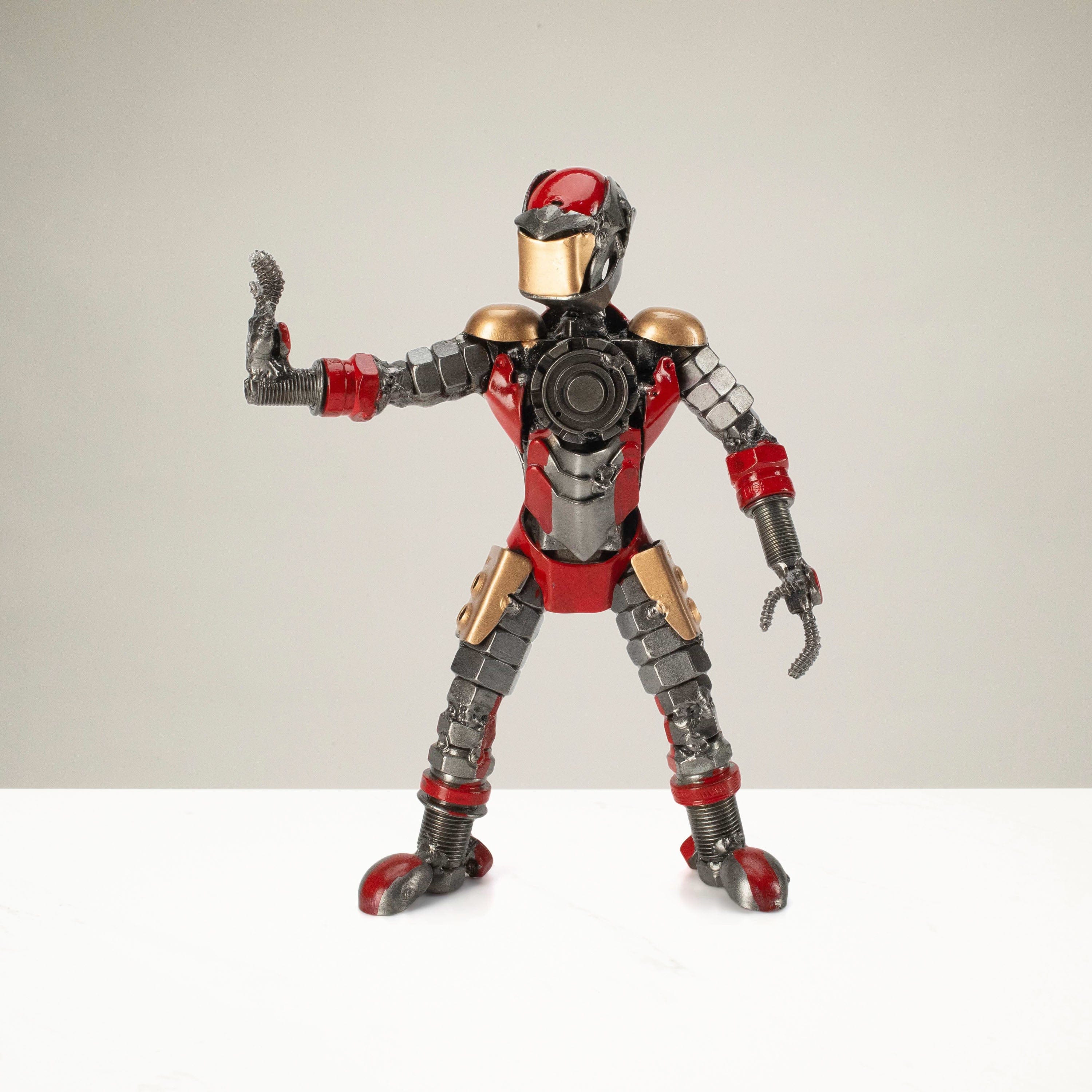 Kalifano Recycled Metal Art 7.5” Iron Man Inspired Recycled Metal Sculpture RMS-450IMR-N