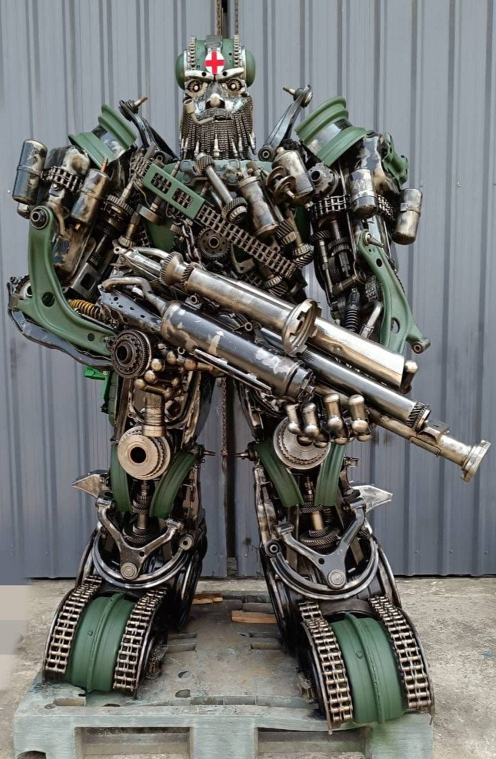Kalifano Recycled Metal Art 79" Hound Inspired Recycled Metal Art Sculpture RMS-H200-S07