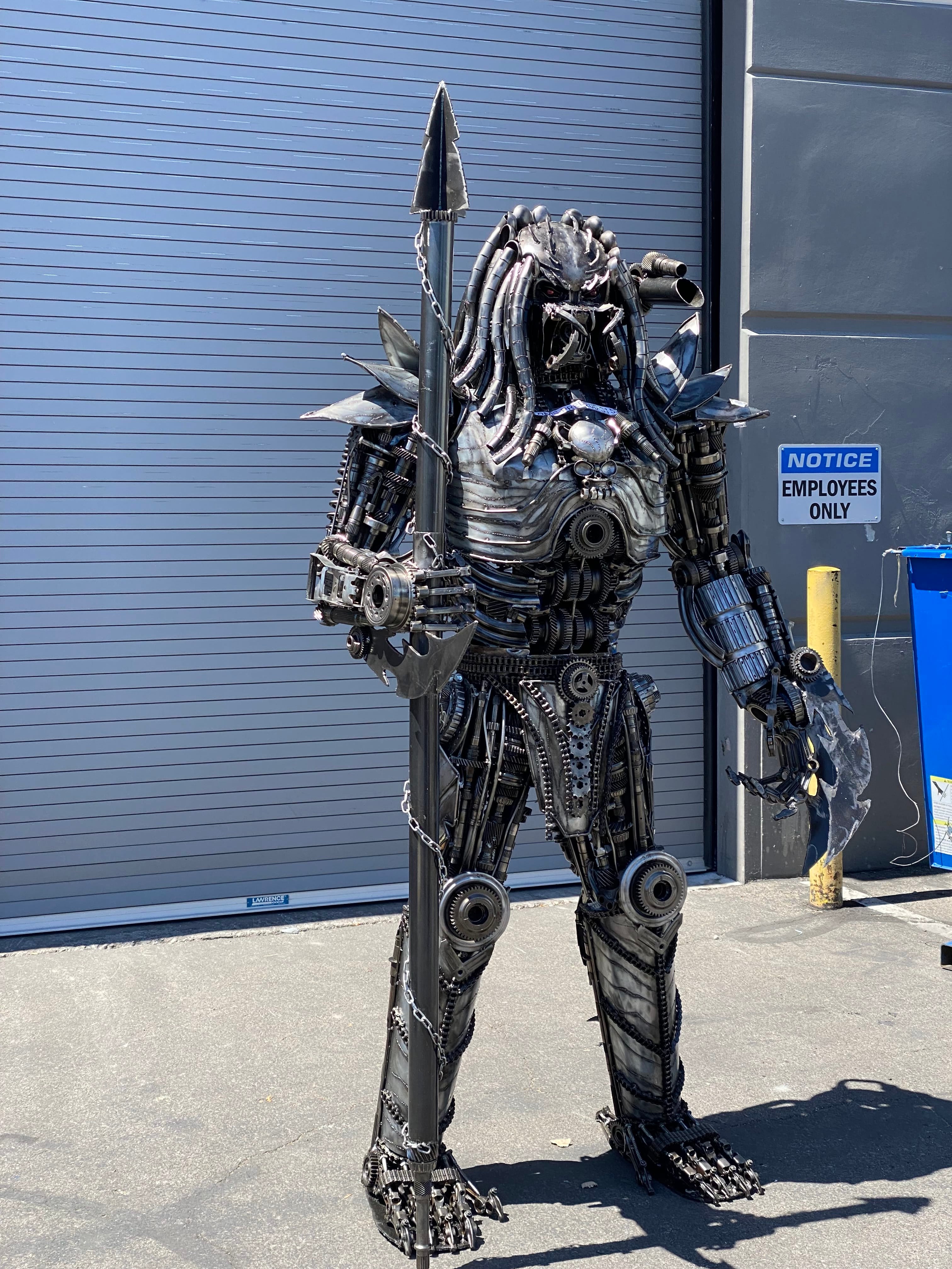Kalifano Recycled Metal Art 79" Predator Inspired Recycled Metal Art Sculpture RMS-PRED200-S15