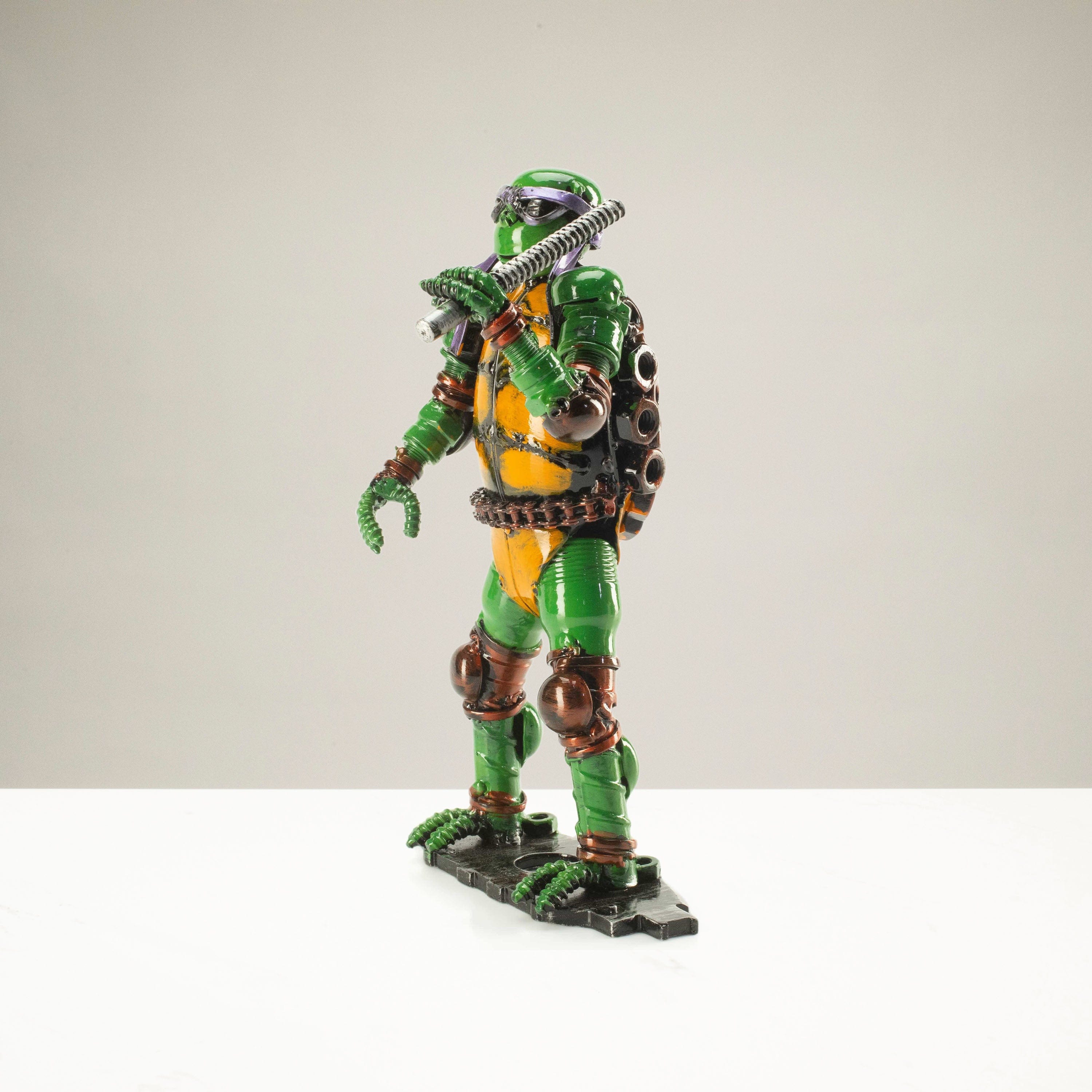 Kalifano Recycled Metal Art 9.5" Donatello Ninja Turtle Inspired Recycled Metal Sculpture RMS-600NTD-N