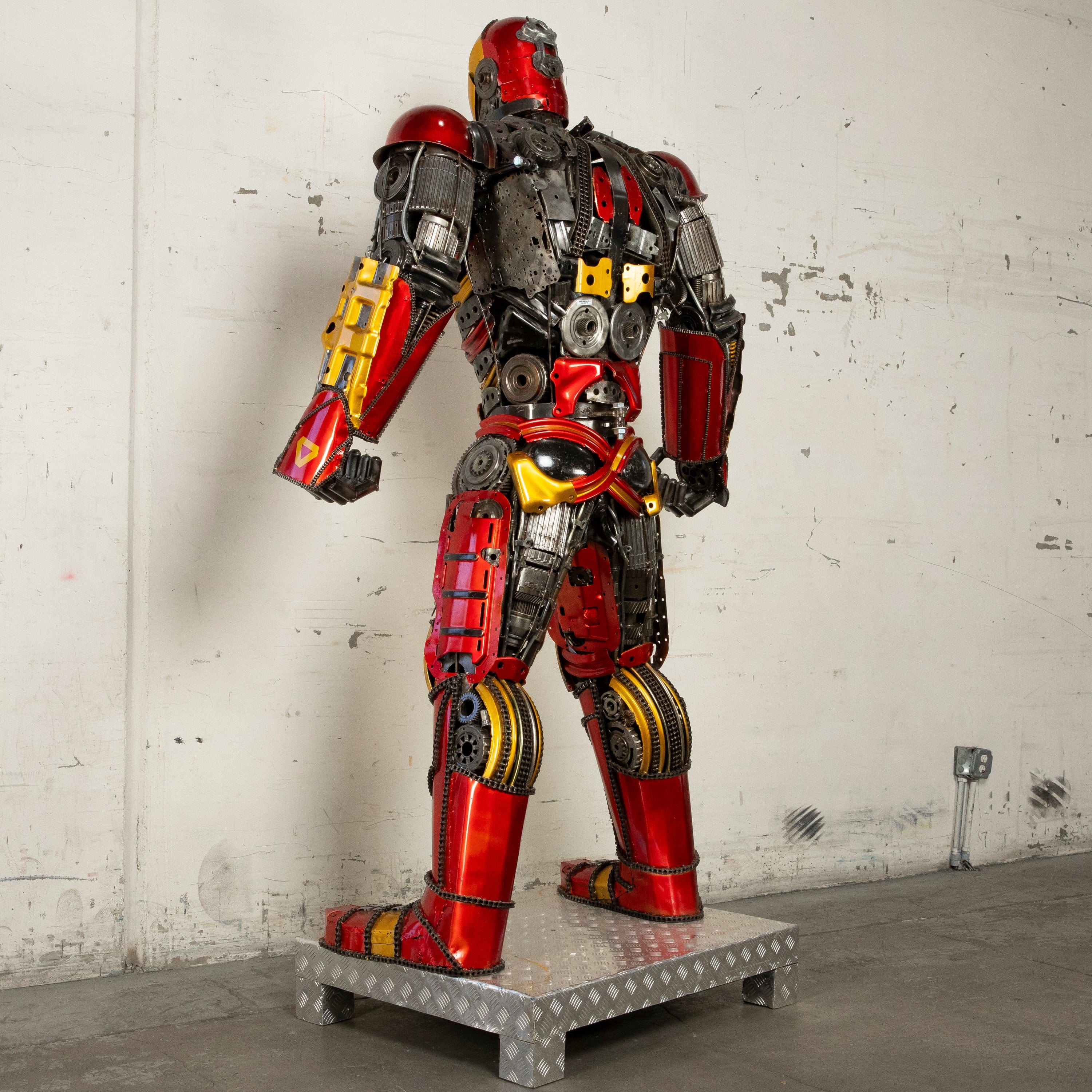 Kalifano Recycled Metal Art 91" Iron Man Inspired Recycled Metal Art Sculpture RMS-IMR230-S14