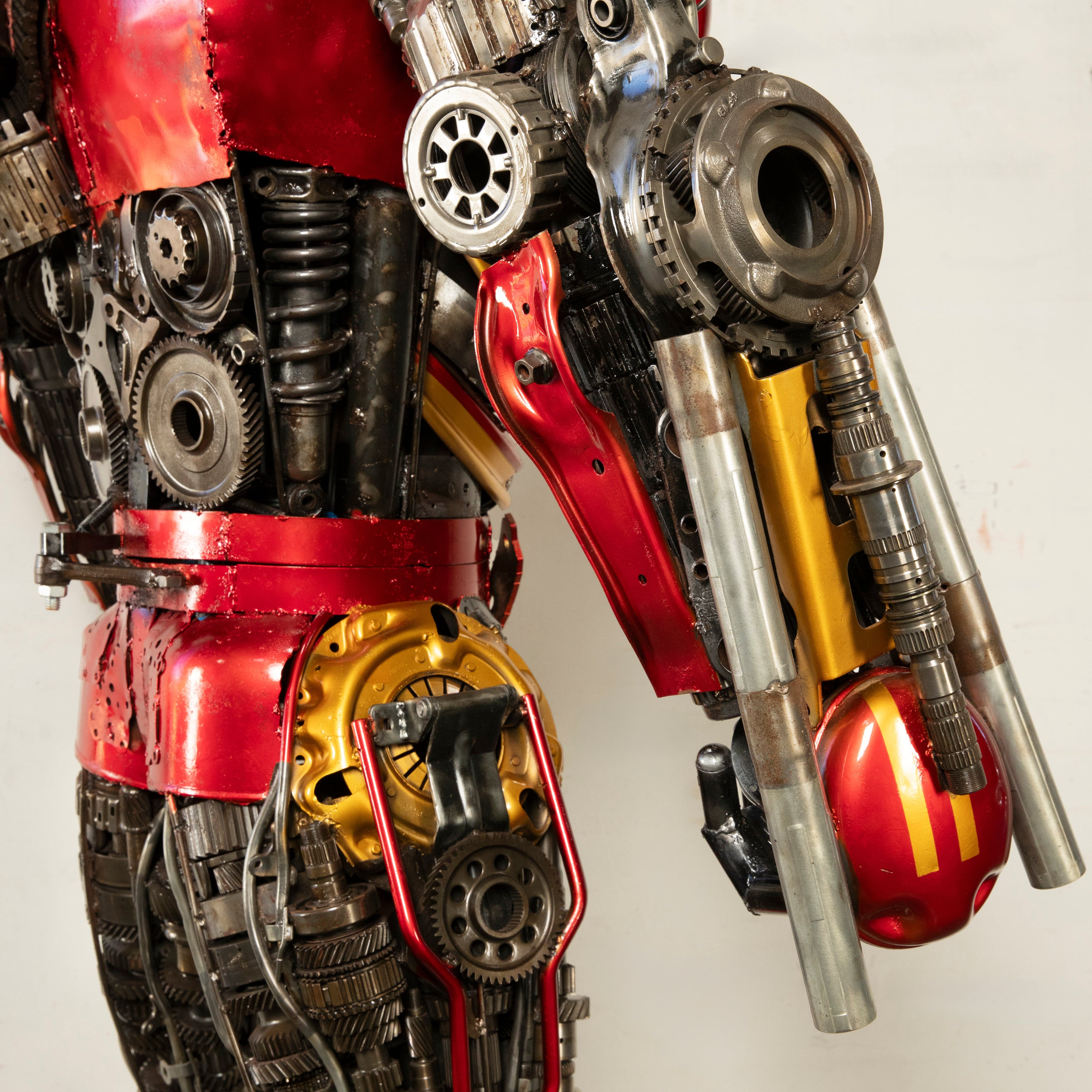 Kalifano Recycled Metal Art 91" Iron Man Inspired Recycled Metal Art Sculpture RMS-IMR230-S16