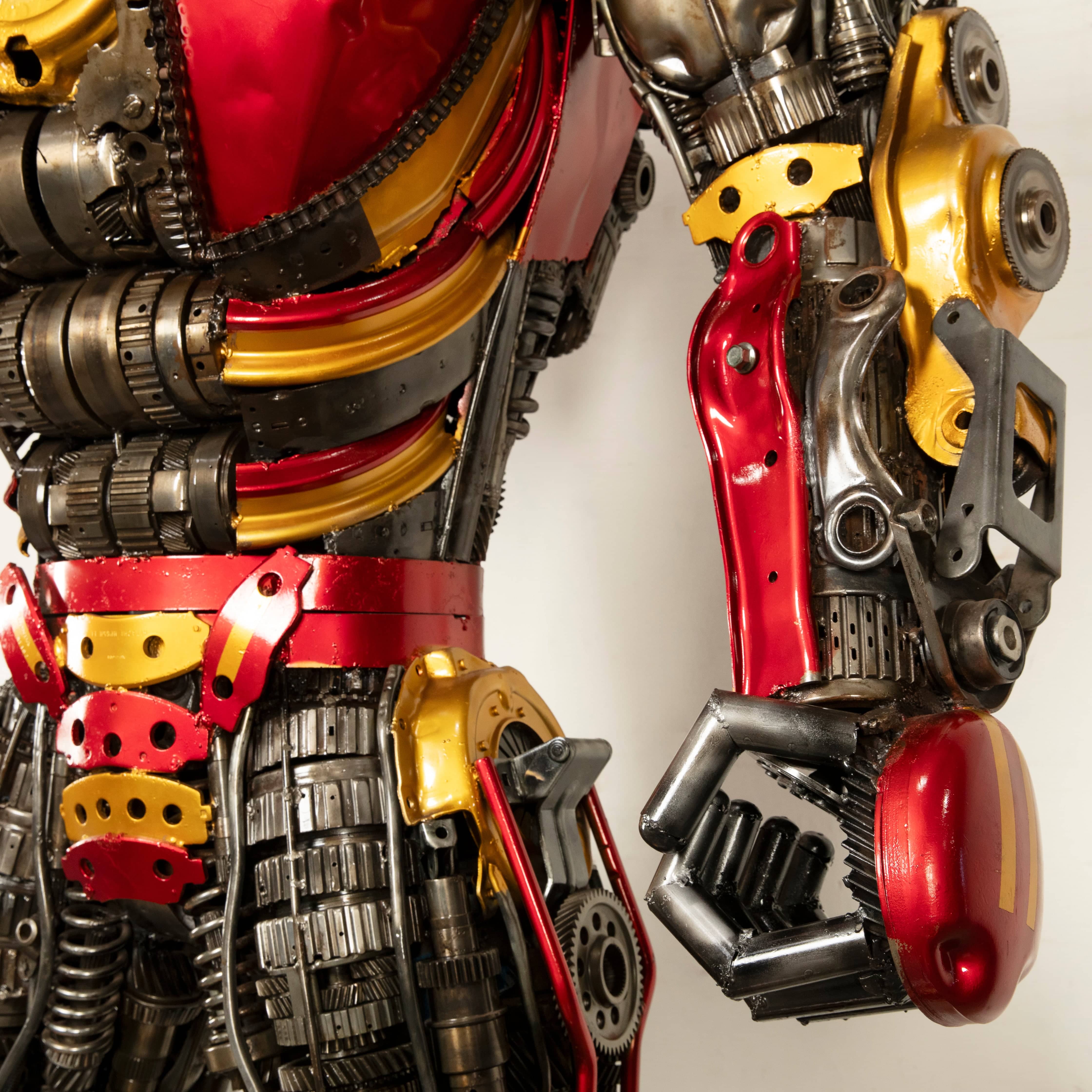 Kalifano Recycled Metal Art 91" Iron Man Inspired Recycled Metal Art Sculpture RMS-IMR230-S16