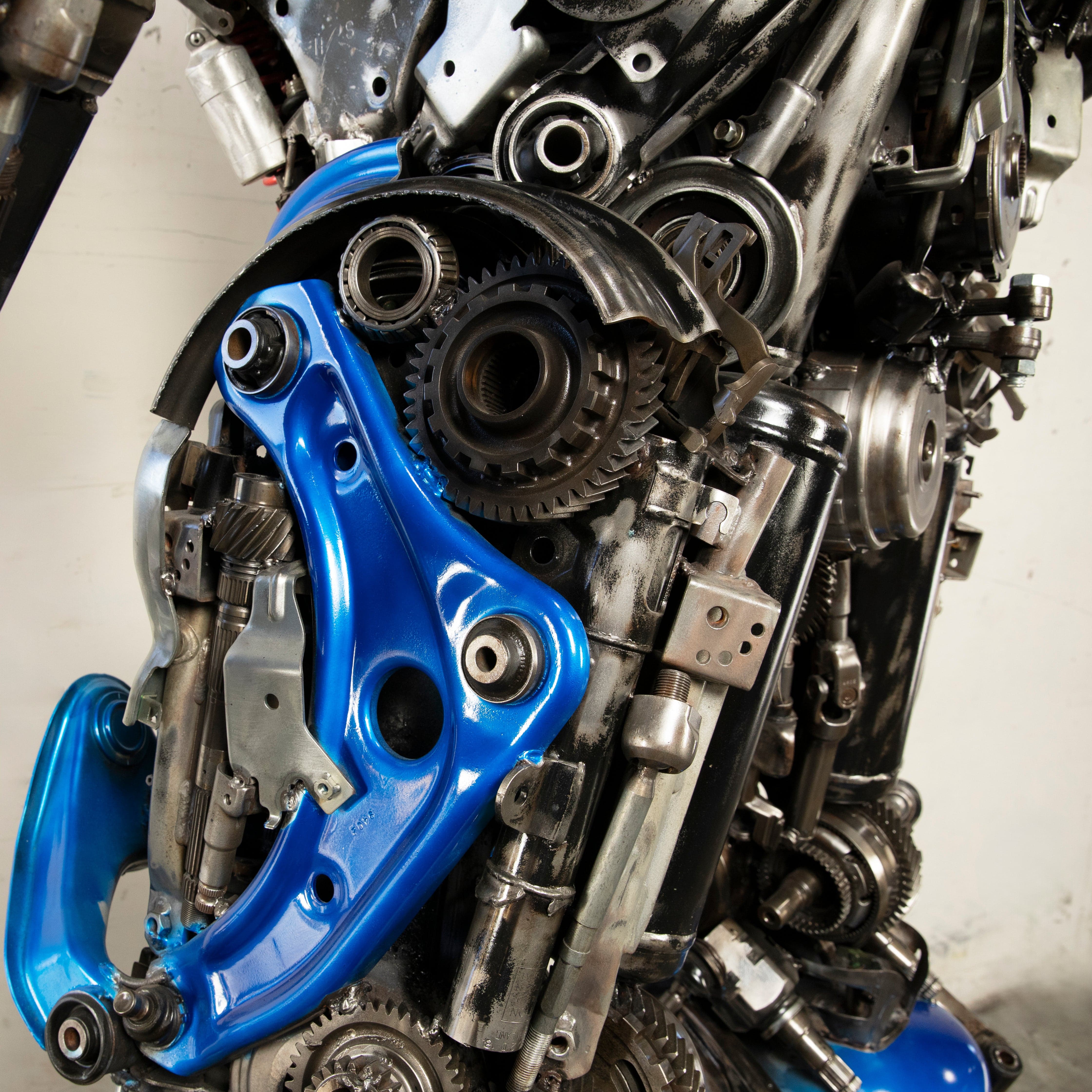 Kalifano Recycled Metal Art 91" Optimus Prime Inspired Recycled Metal Art Sculpture RMS-OP230-S40