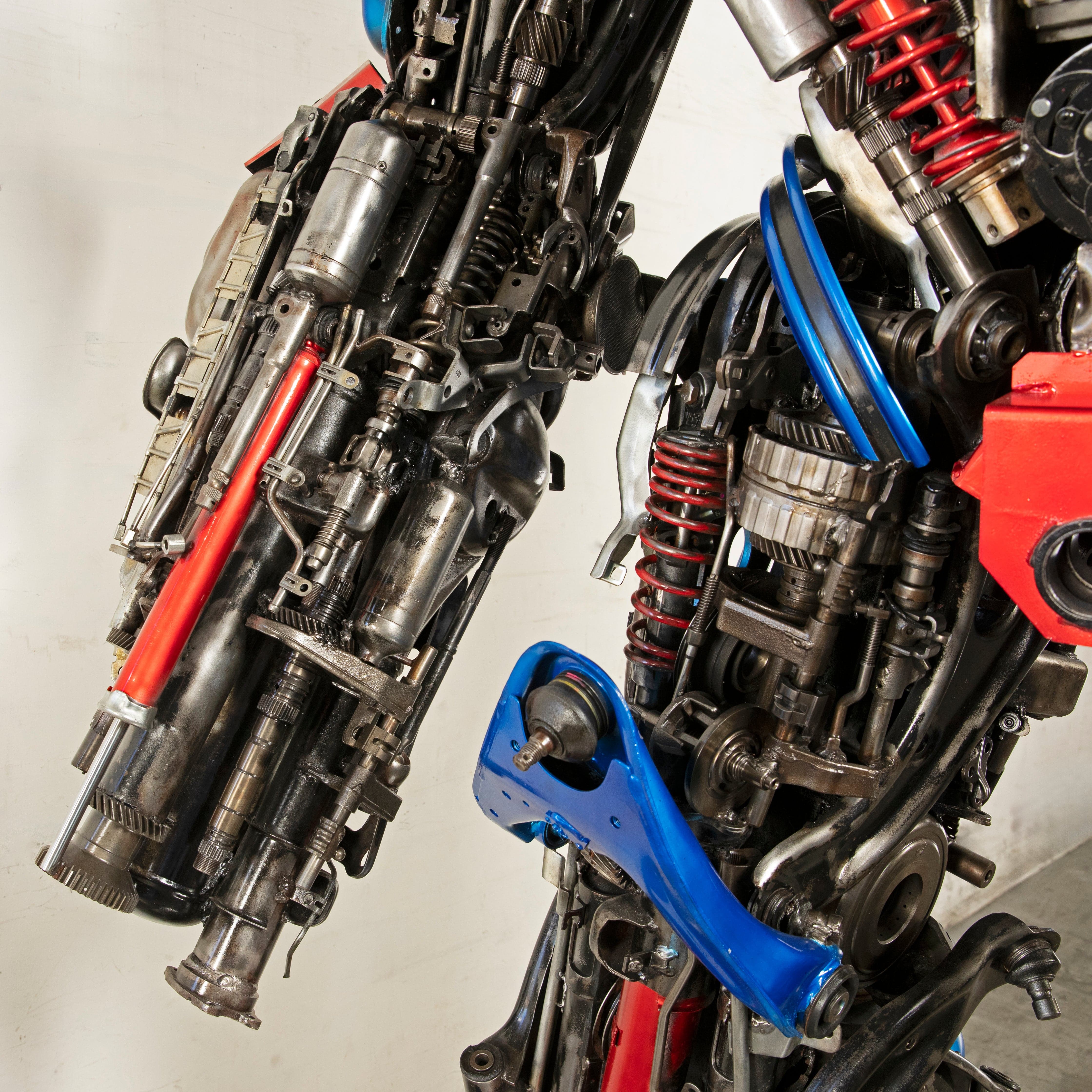 Kalifano Recycled Metal Art 91" Optimus Prime Inspired Recycled Metal Art Sculpture RMS-OP230-S40