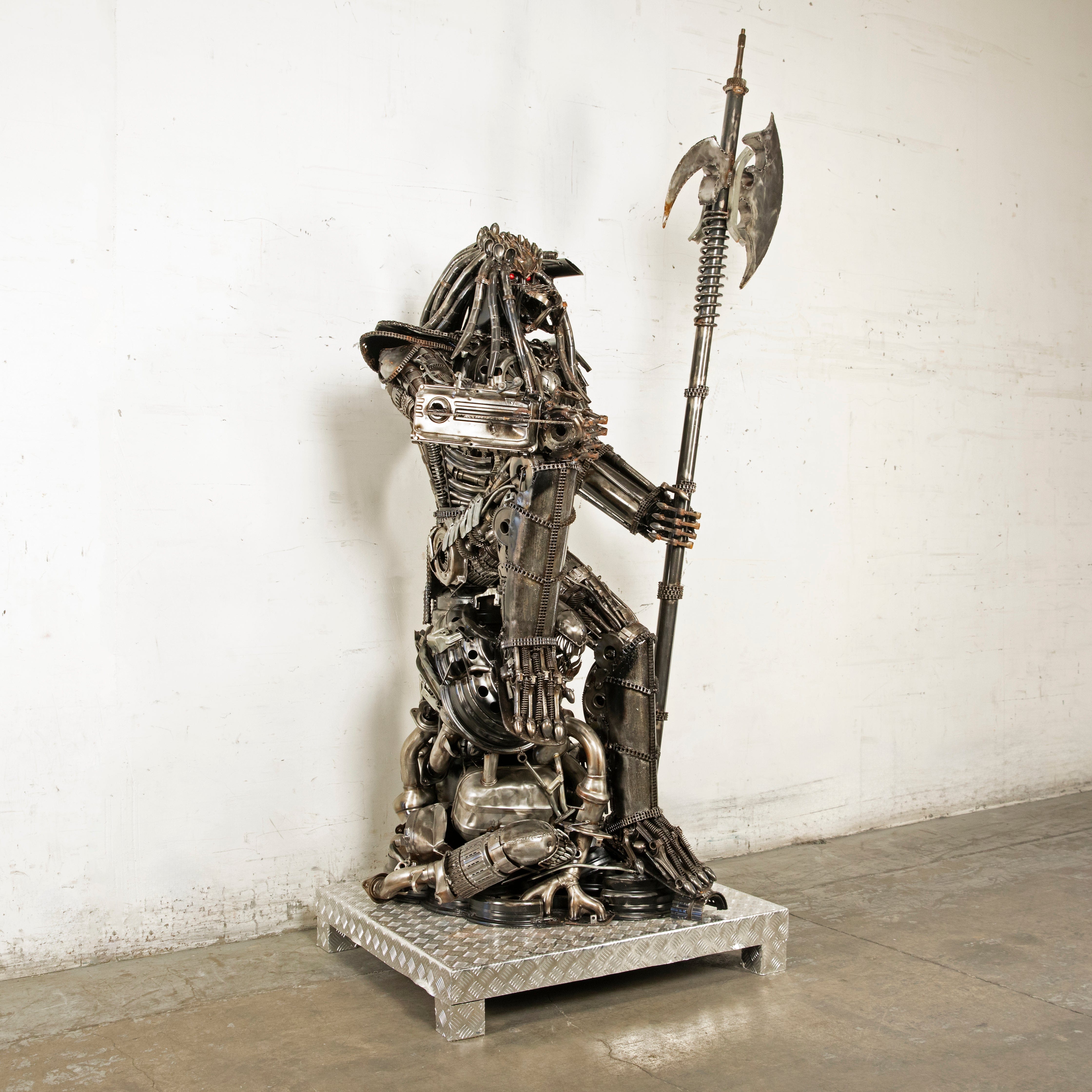 Kalifano Recycled Metal Art 91" Predator Inspired Recycled Metal Art Sculpture RMS-PRED230-S25