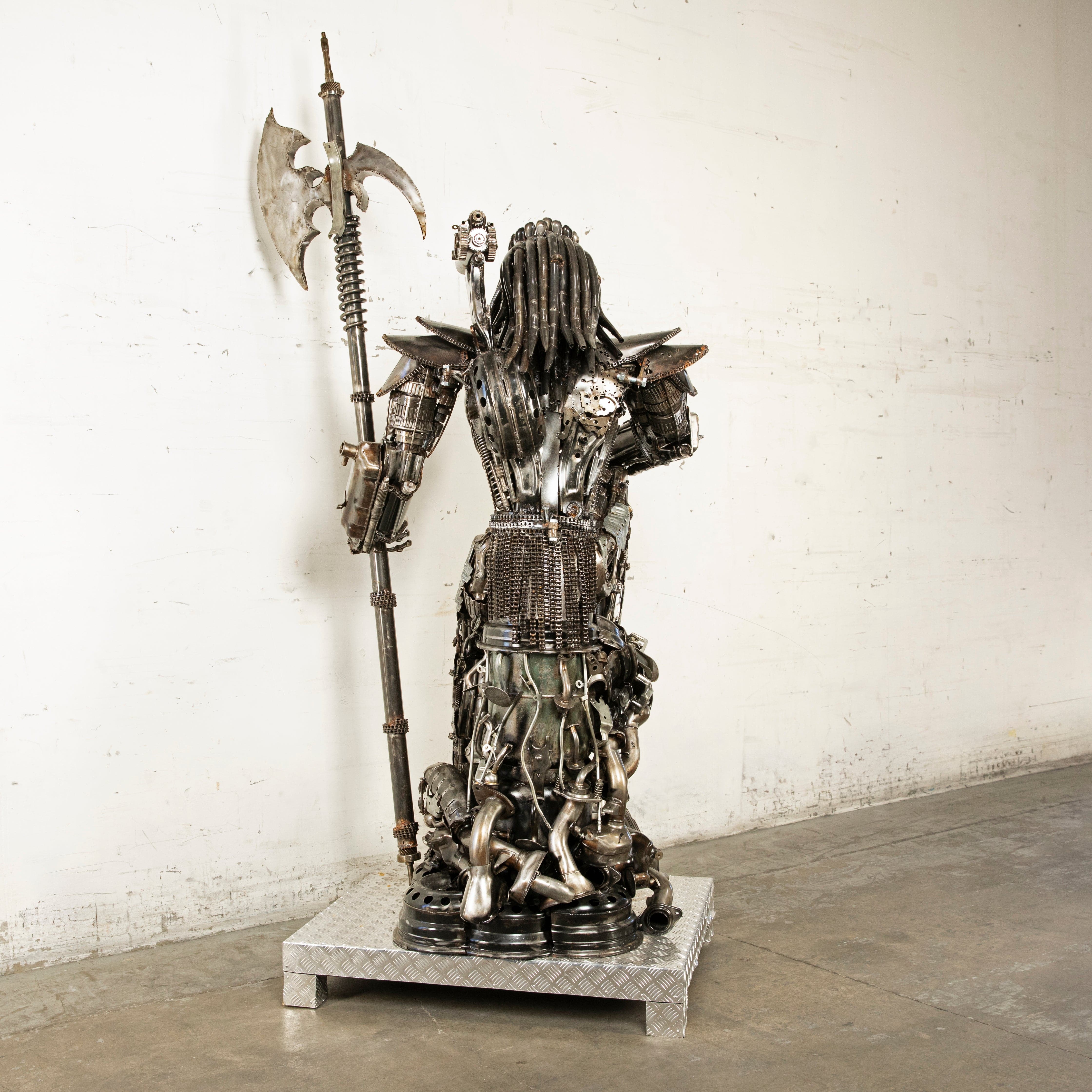 Kalifano Recycled Metal Art 91" Predator Inspired Recycled Metal Art Sculpture RMS-PRED230-S25