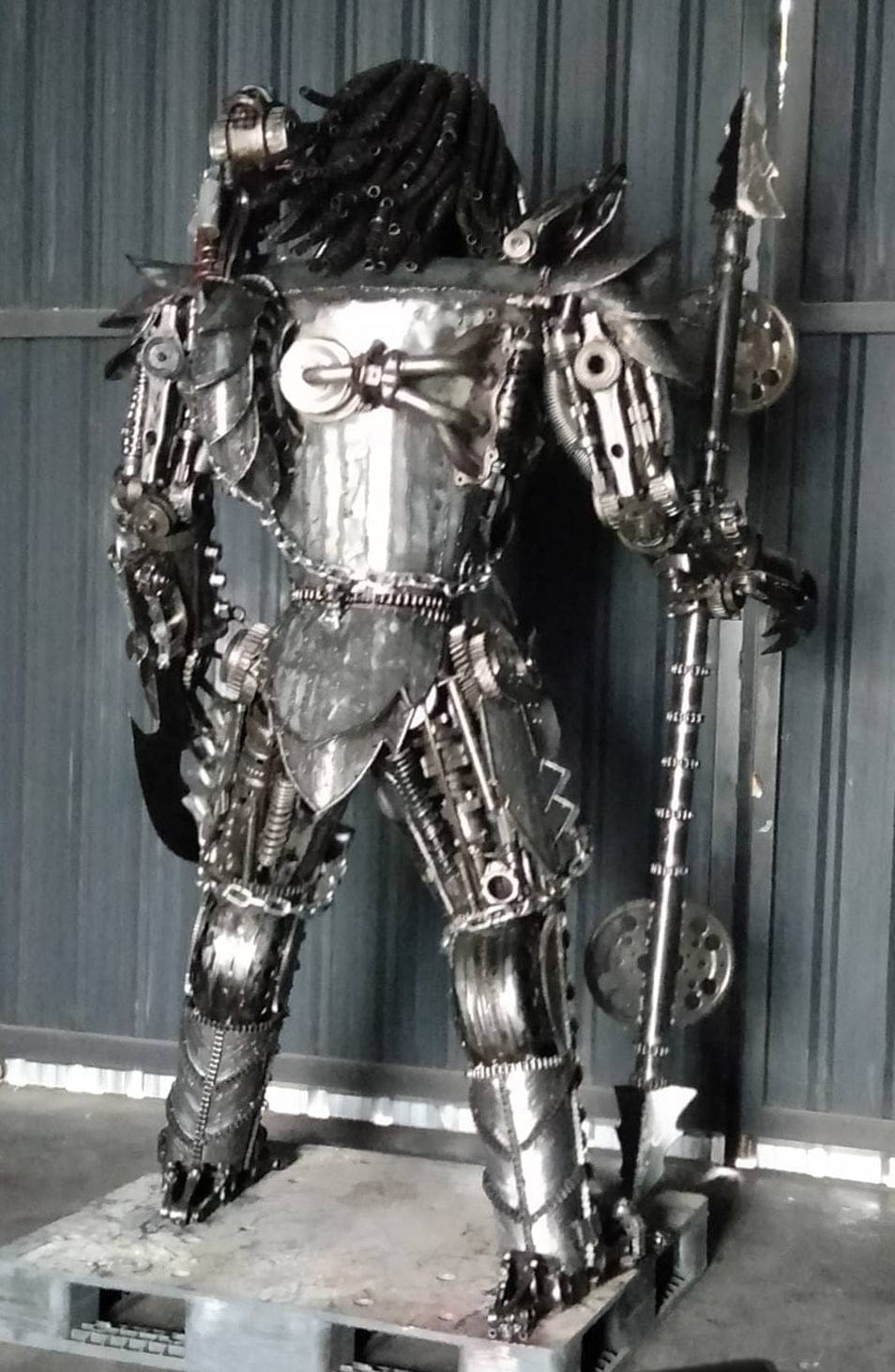 Kalifano Recycled Metal Art 91" Predator Inspired Recycled Metal Art Sculpture RMS-PRED230-S28