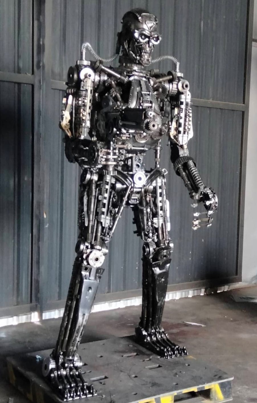 Kalifano Recycled Metal Art 91" Terminator Inspired Recycled Metal Art Sculpture RMS-T230-S06