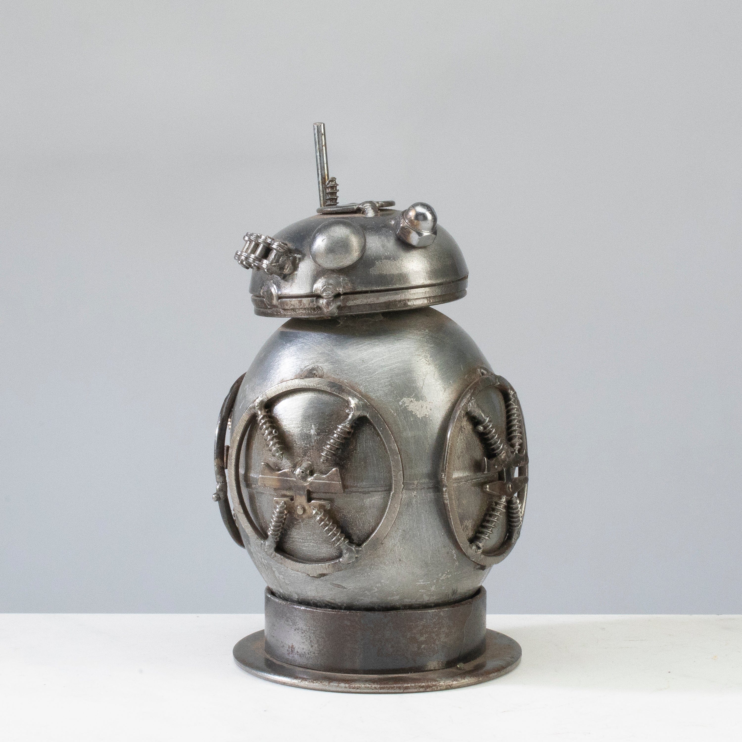 Kalifano Recycled Metal Art BB8 Star Wars Inspired Recycled Metal Sculpture RMS-250BB8-N